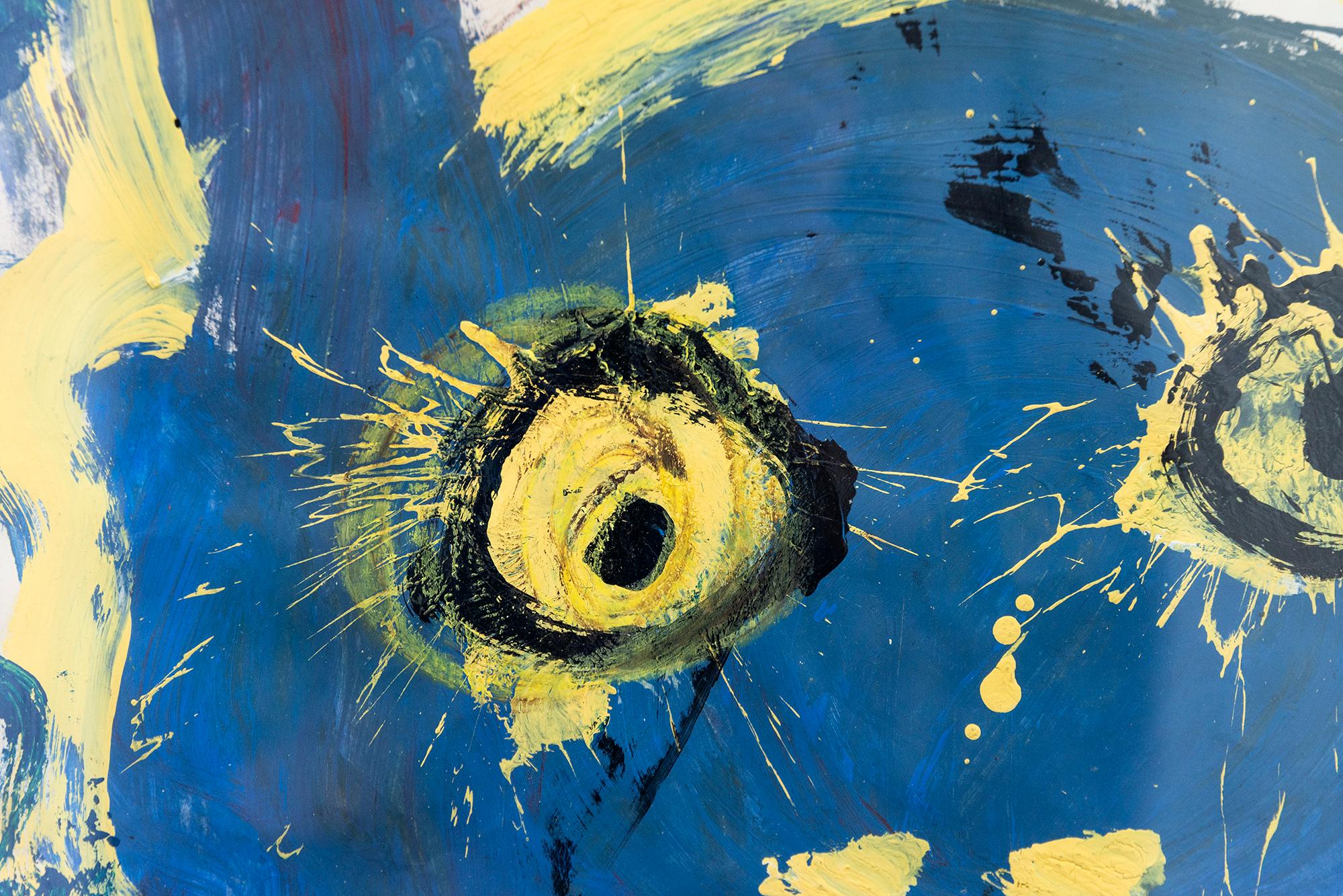 Shame - figuratif, contemporain, dystopique, acrylique sur papier en vente 3
