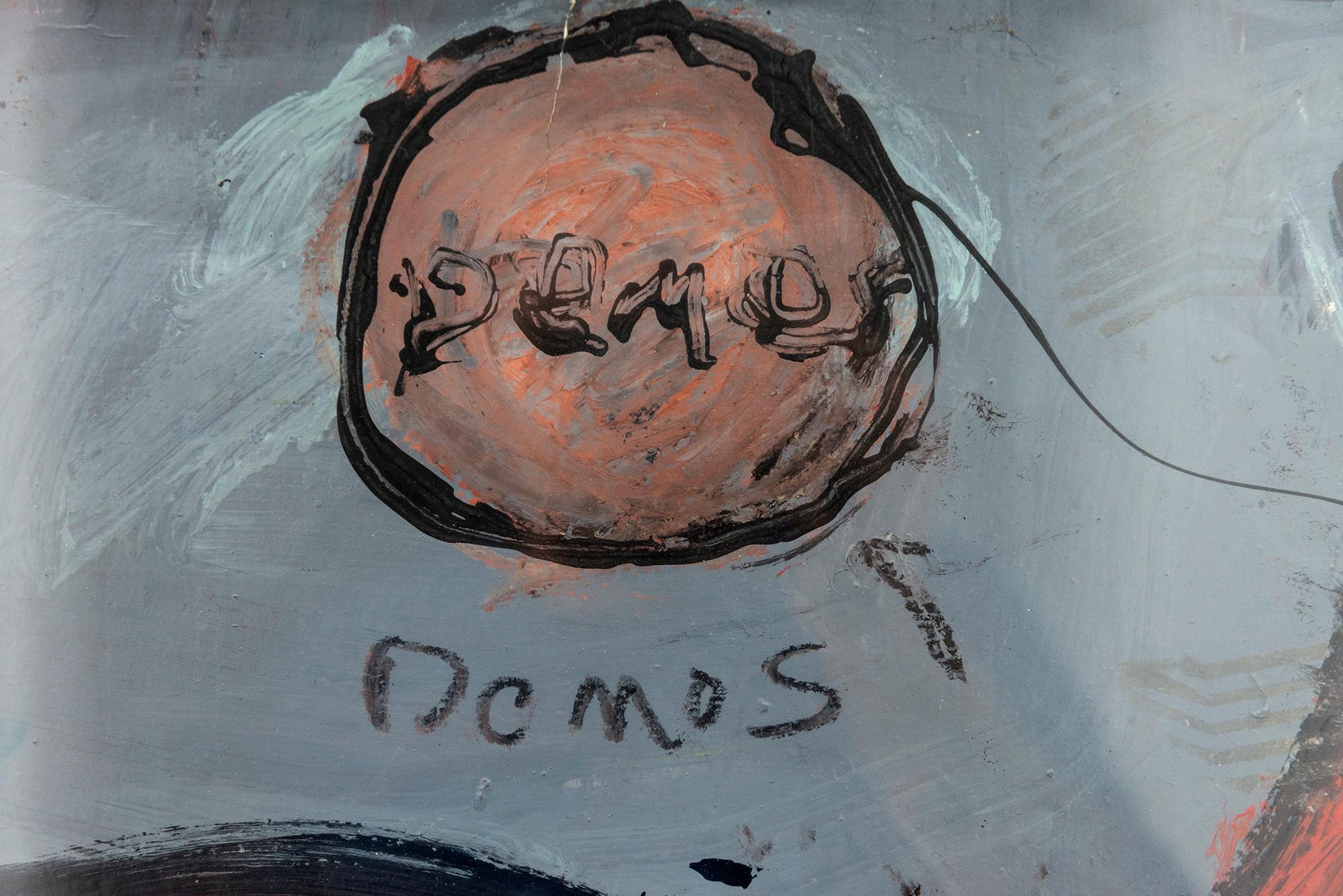 The Devil - figuratif, contemporain, dystopique, acrylique sur papier en vente 5