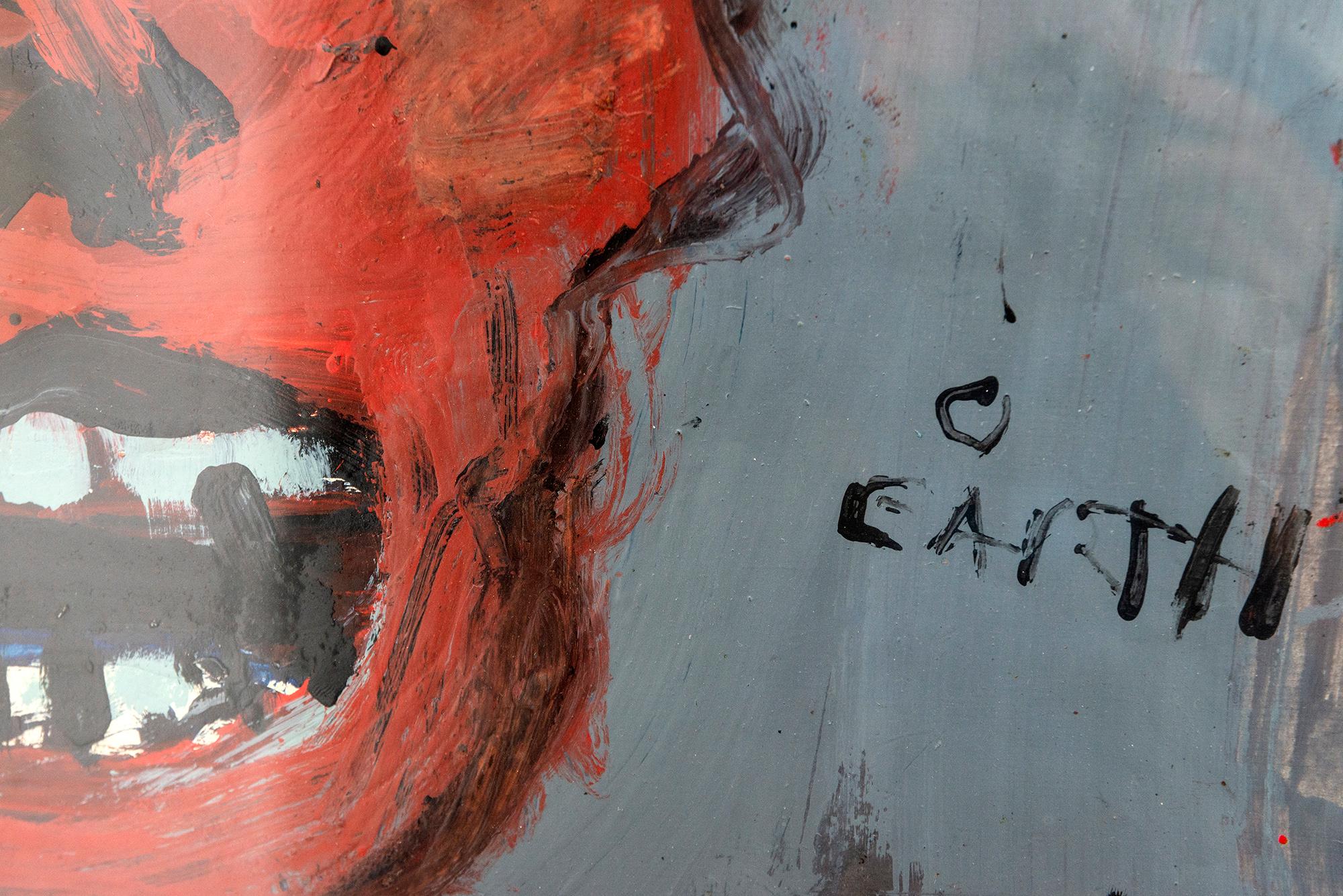 The Devil - figuratif, contemporain, dystopique, acrylique sur papier en vente 6