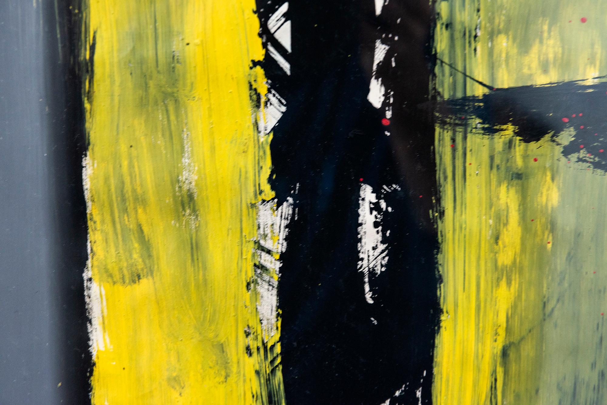 Sin título (Máquinas de guerra) - figurativo, contemporáneo, distópico, acrílico sobre papel en venta 2