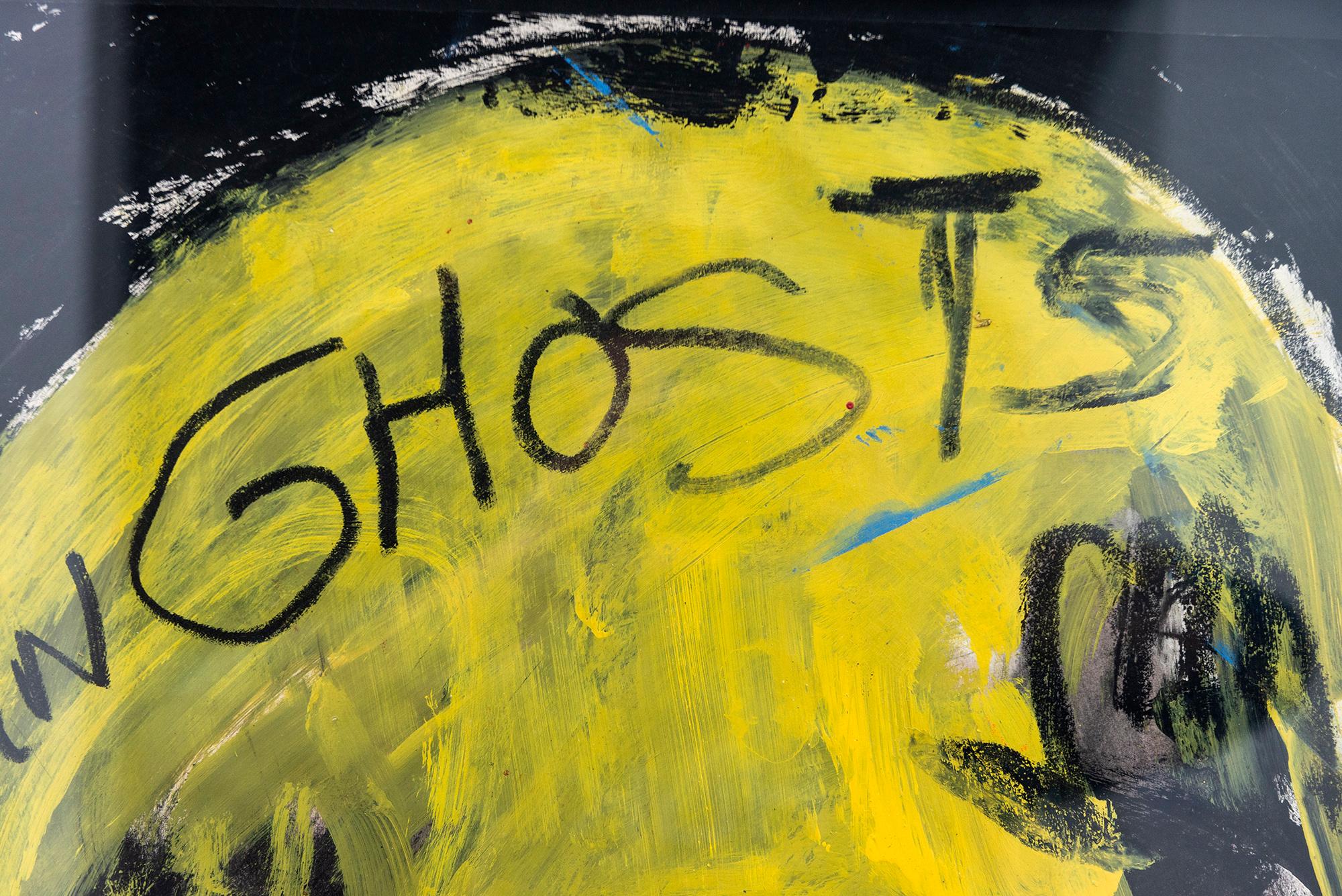 Worse than Ghosts - figurative, contemporary, dystopian, acrylic on paper For Sale 2