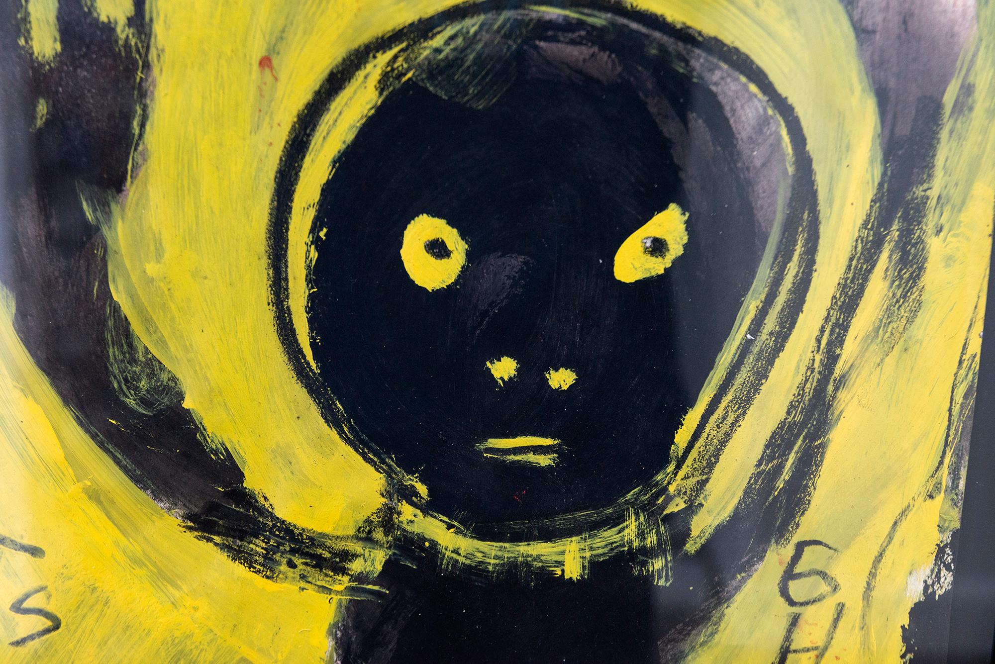 Worse than Ghosts - figurative, contemporary, dystopian, acrylic on paper For Sale 3