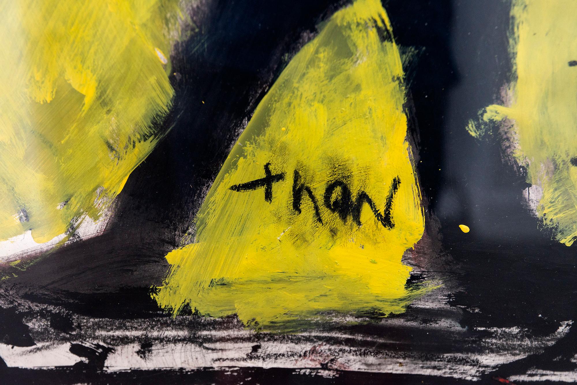 Worse than Ghosts - figurative, contemporary, dystopian, acrylic on paper For Sale 4