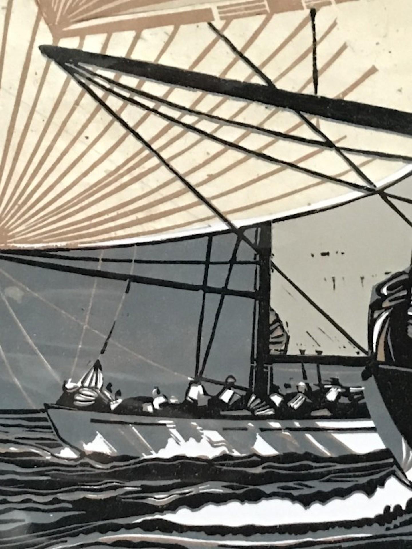 Cielo che si oscura, John Scott Martin, Stampa originale, Arte della vela, Arte accessibile in vendita 3