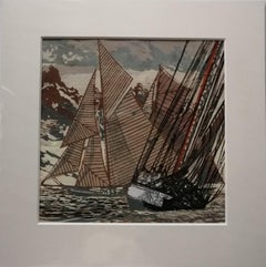 Going About, John Scott Martin, Original Print, Sailing Artwork, Affordable Art