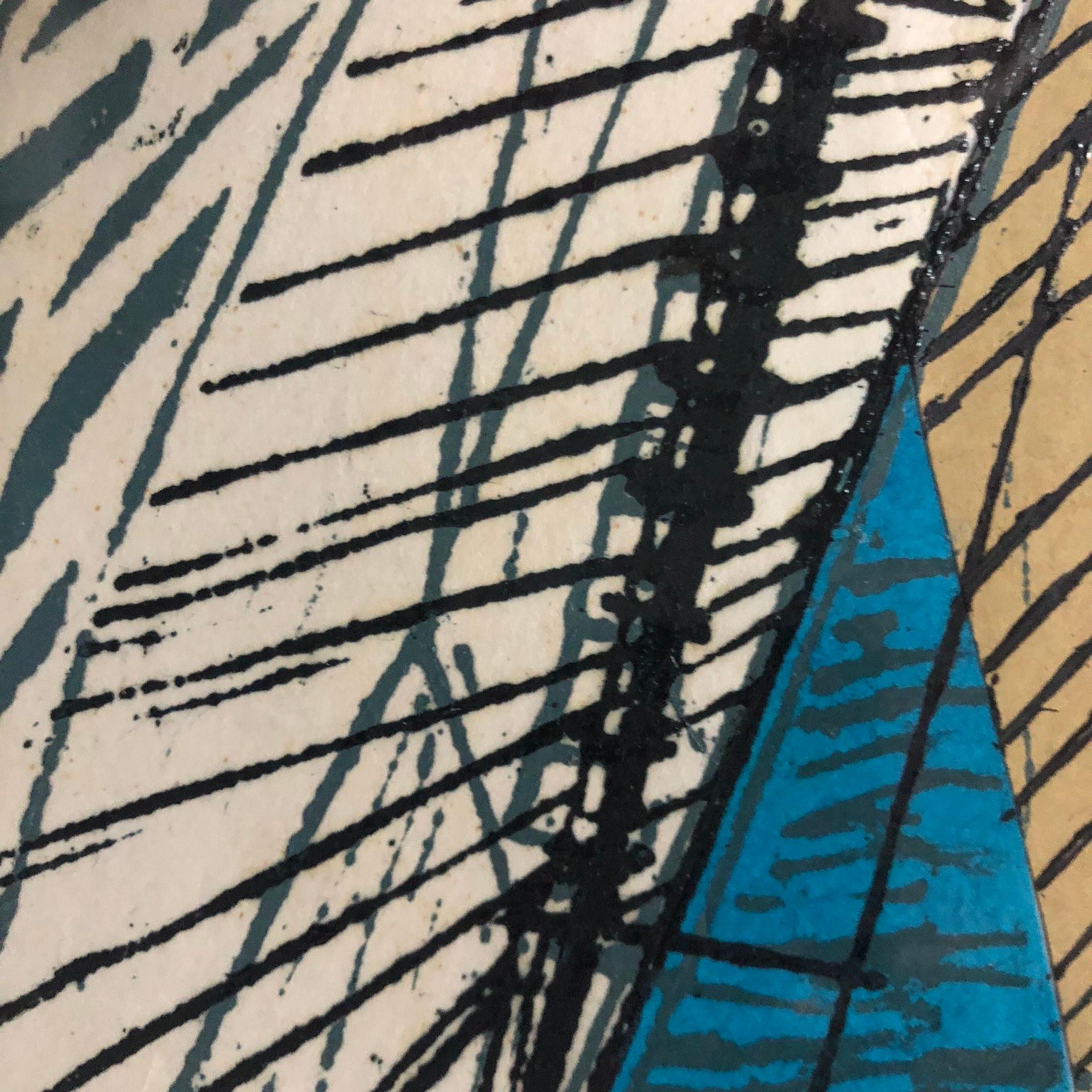 Mariette navega a la luz de la luna, John Scott Martin, Impresión original, Obra de arte marinera en venta 3