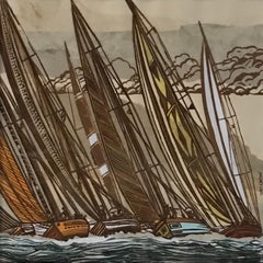 Racing… What a Great Finish and Darkening Sky Diptych