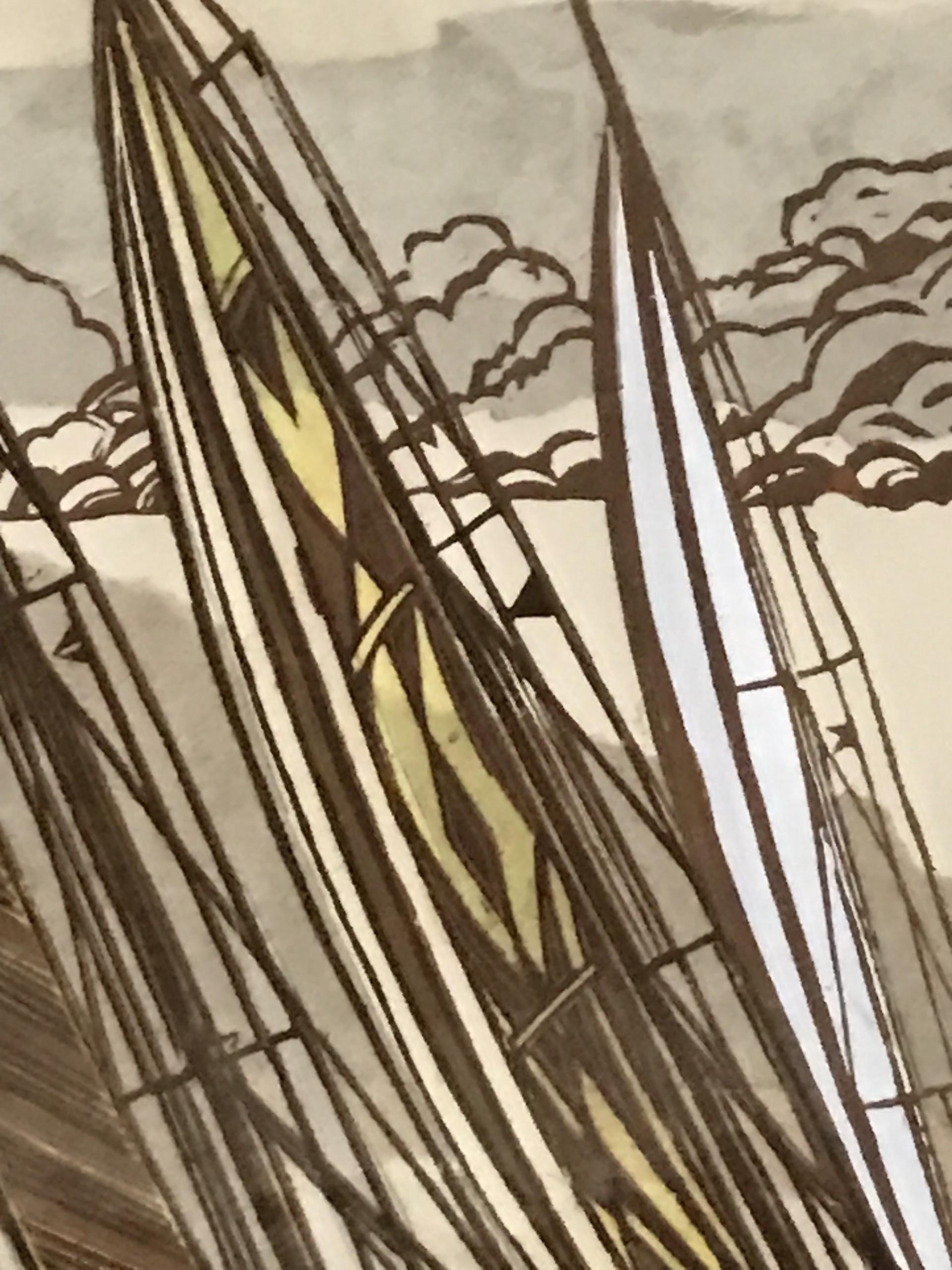 Corsa... Che finale fantastico - Print Marrone di John Scott Martin