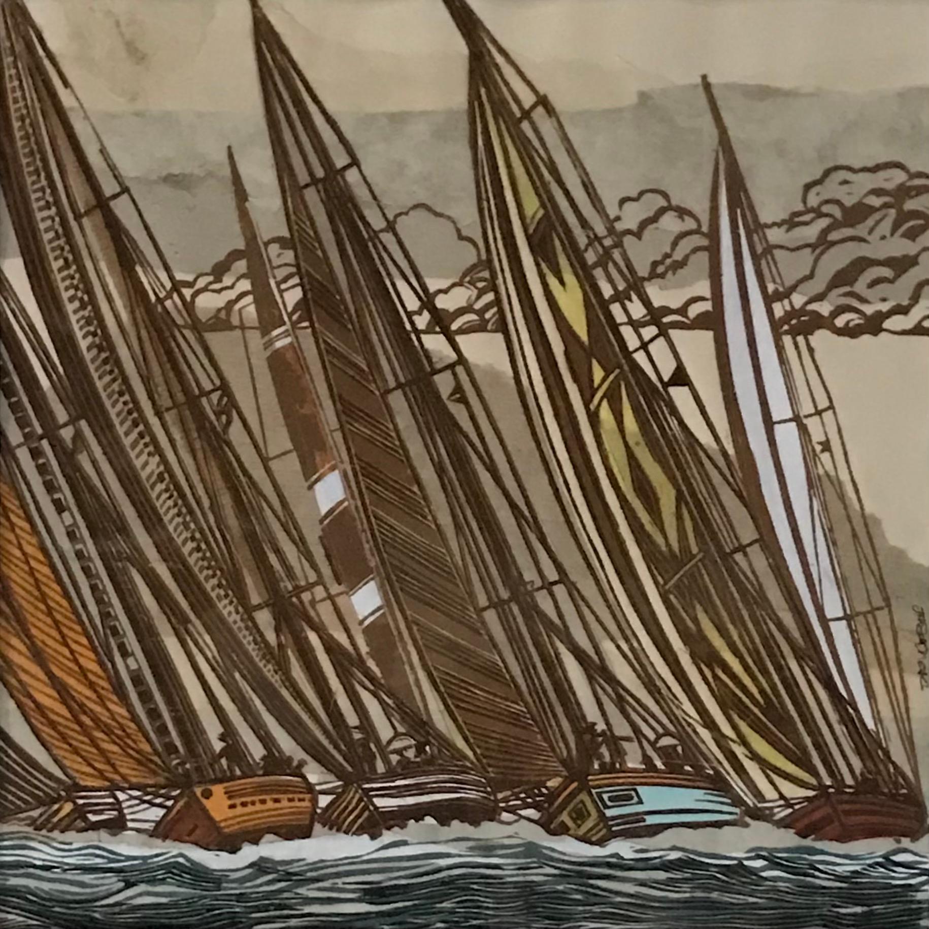 Print di John Scott Martin - Corsa... Che finale fantastico
