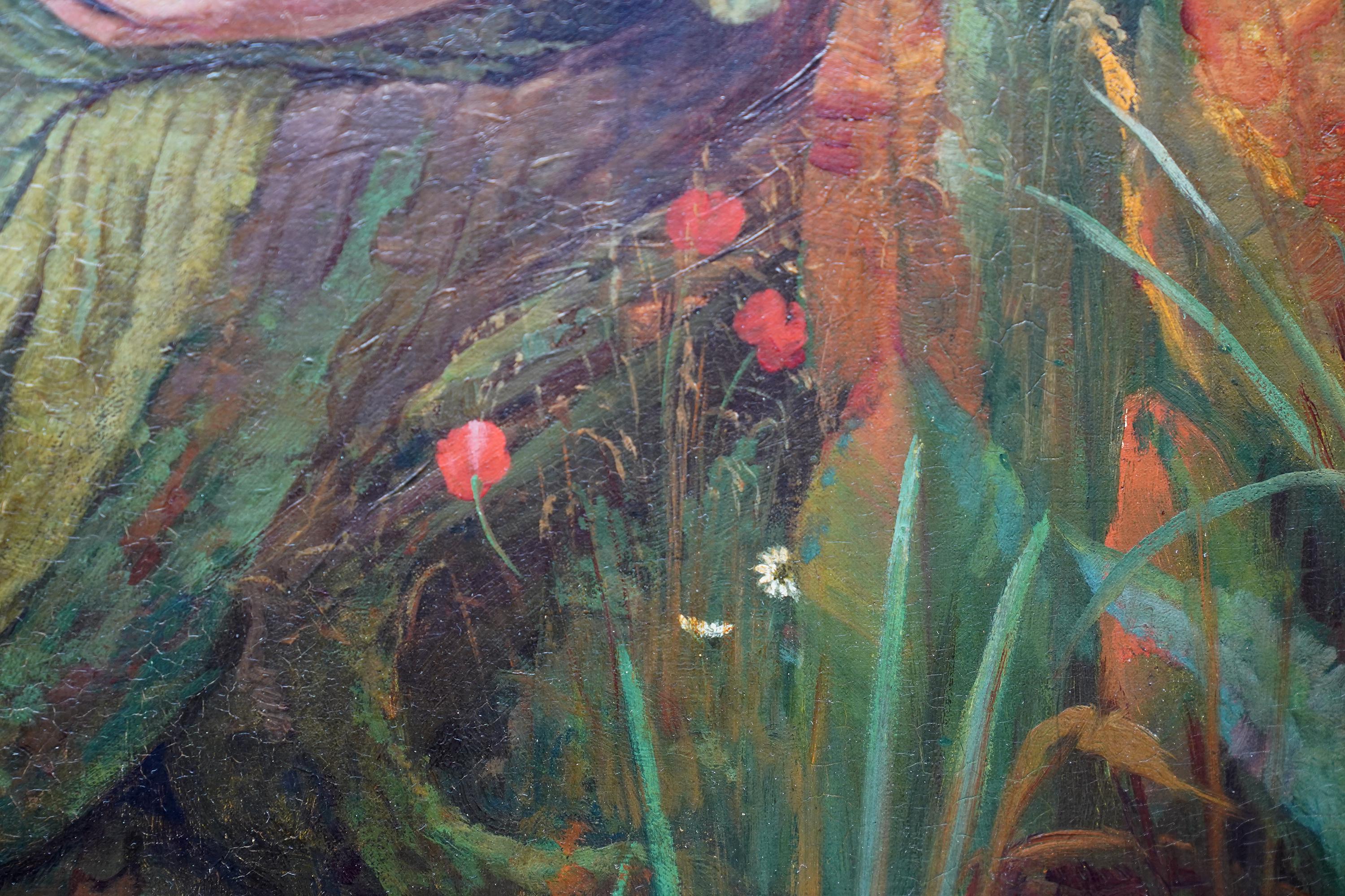 Portrait of the Marsh King's Daughter - British Victorian exhib art oil painting For Sale 4