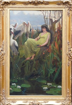 Portrait de la fille du roi de Marsh - peinture à l'huile d'exposition victorienne britannique