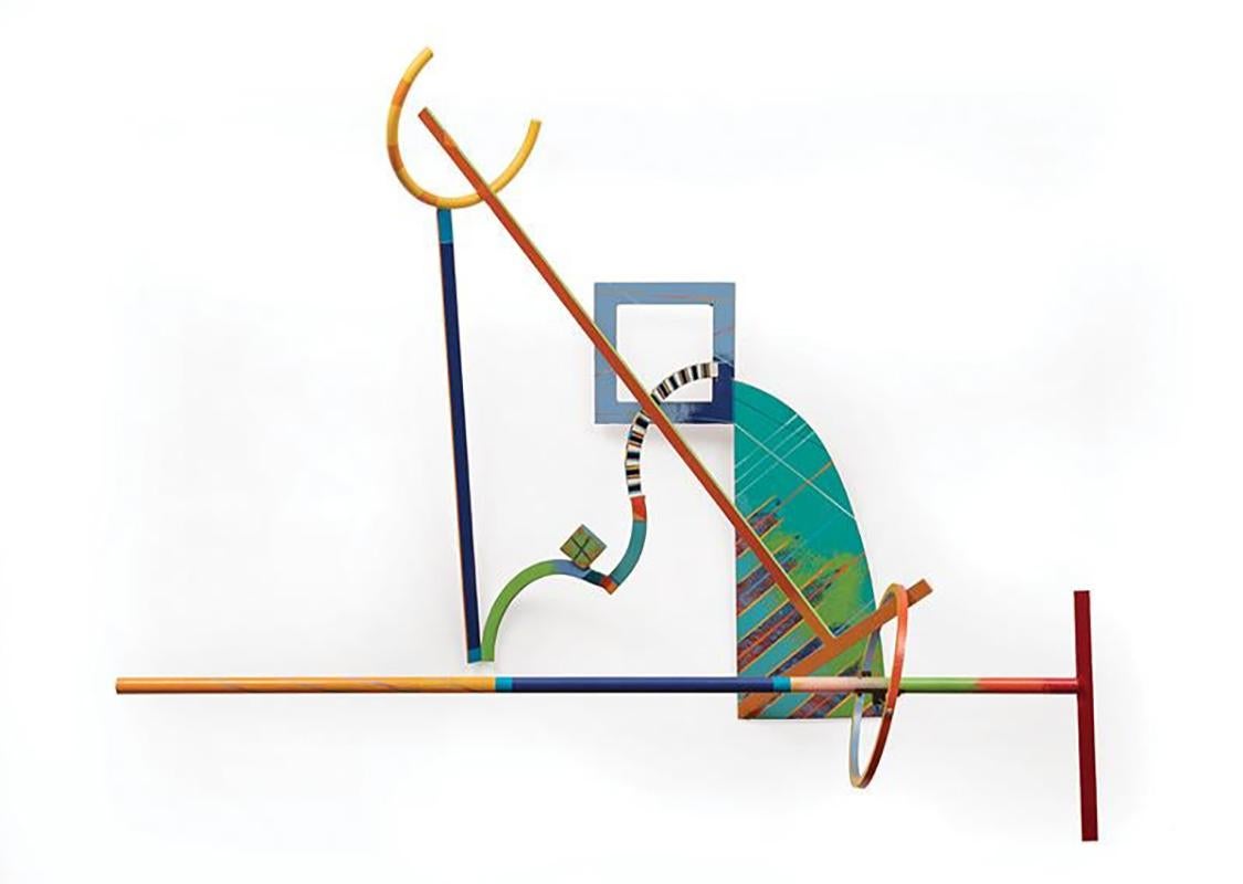 John Scott Abstract Sculpture - "Jazz on a T-" Abstract Kinetic Sculpture