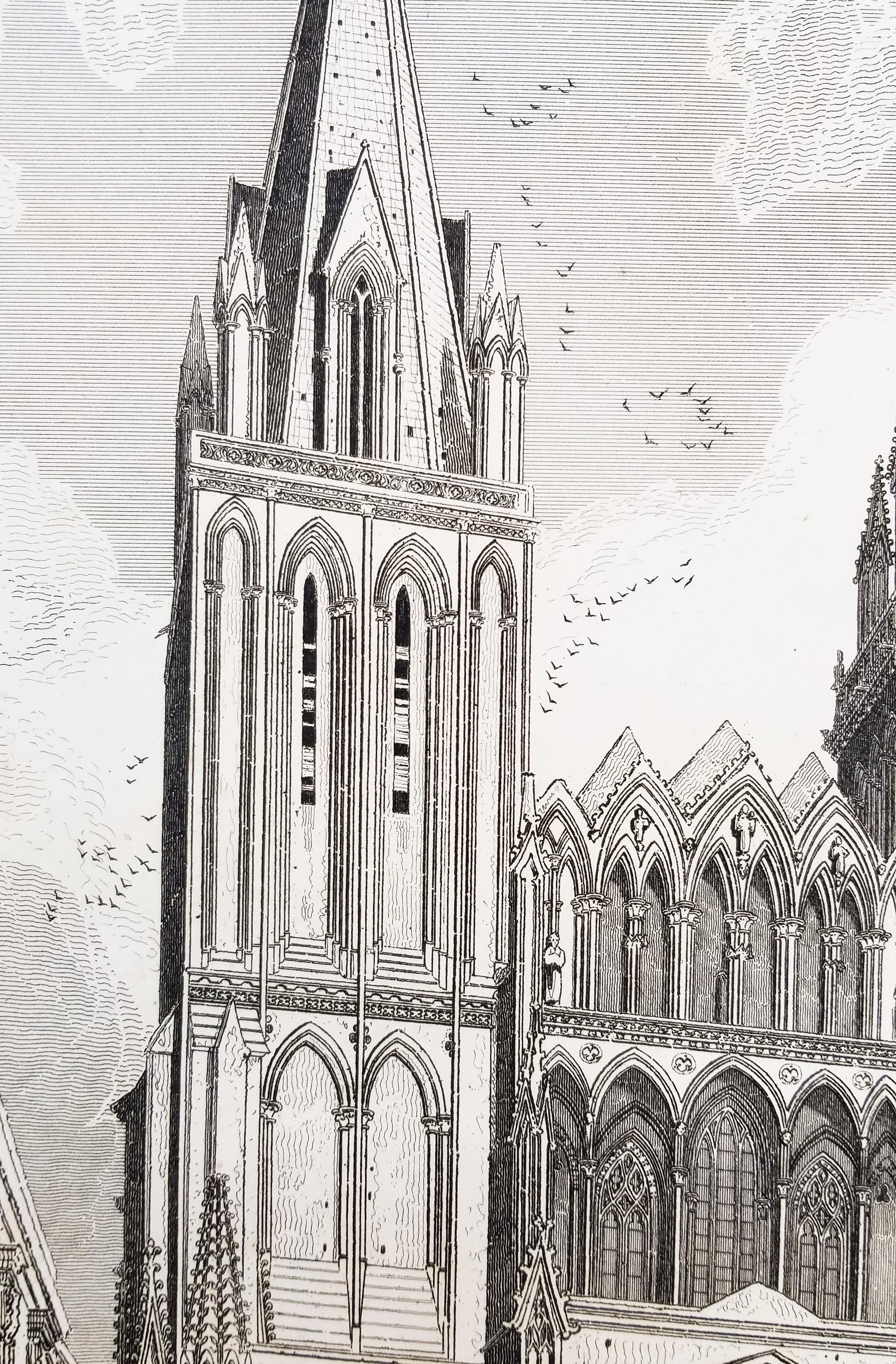 Cathedral Church of Notre Dame, at Séez /// John Sell Cotman Architectural Print For Sale 9