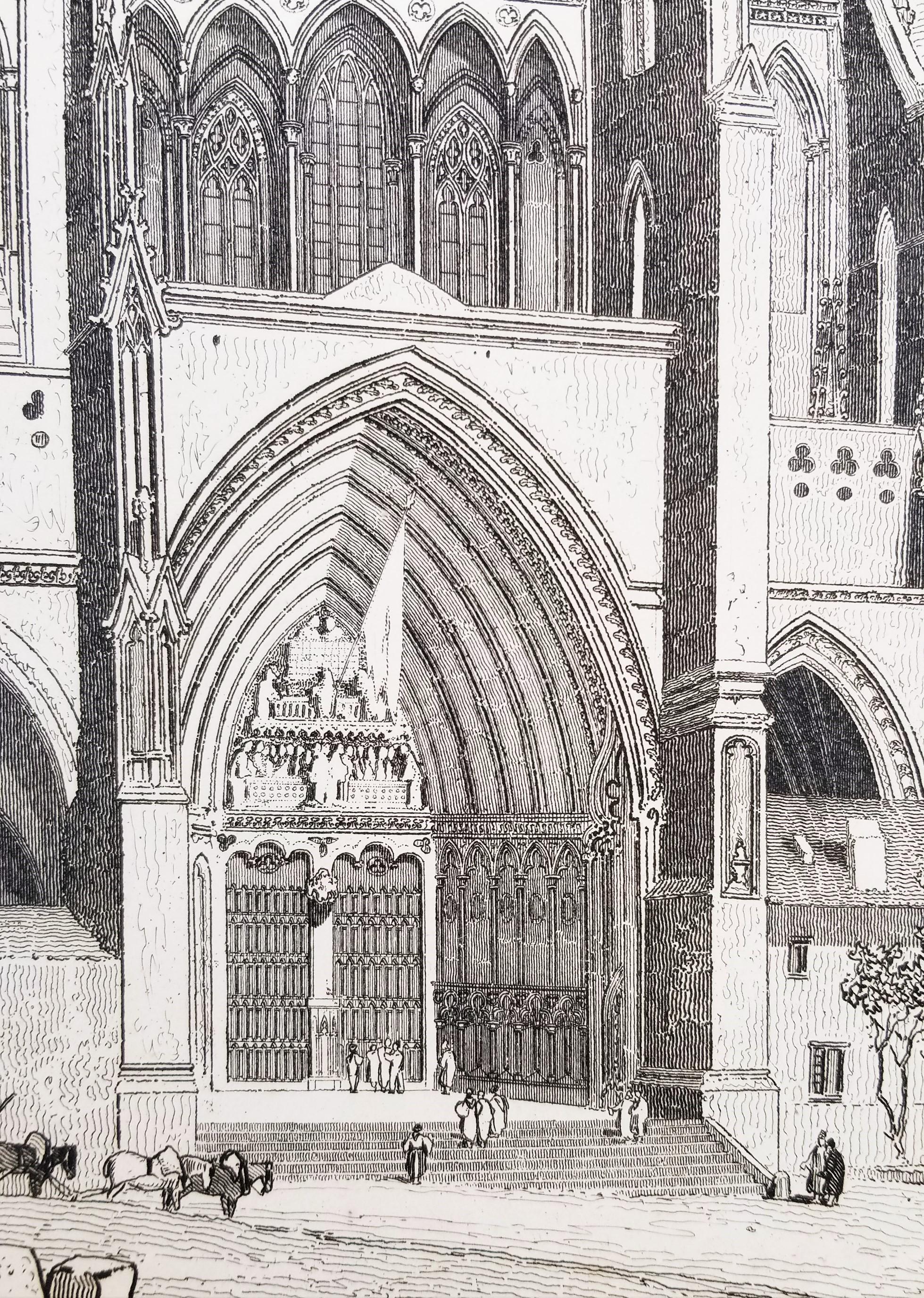 Cathedral Church of Notre Dame, at Séez /// John Sell Cotman Architectural Print For Sale 11