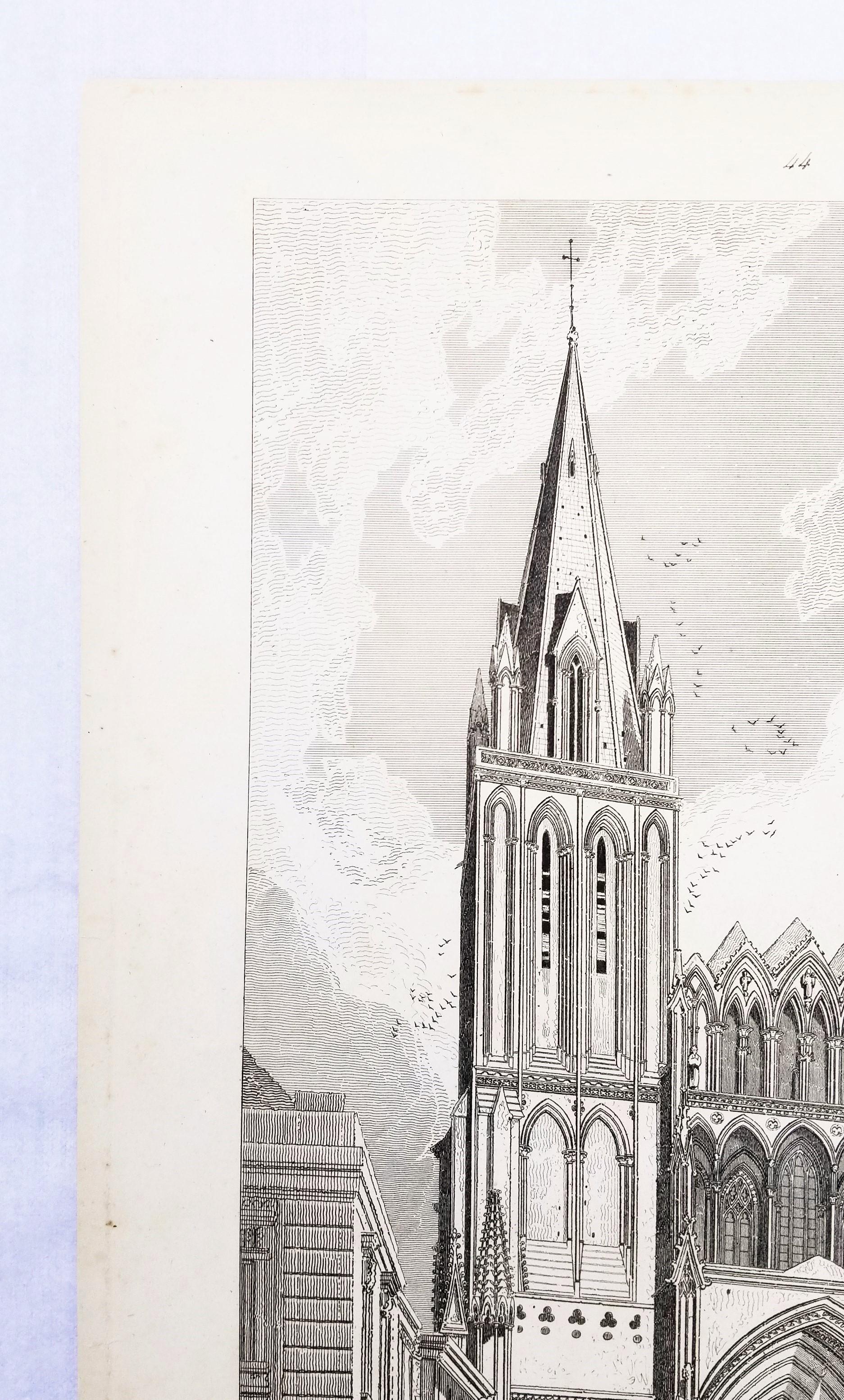 Cathedral Church of Notre Dame, at Séez /// John Sell Cotman Architectural Print For Sale 4