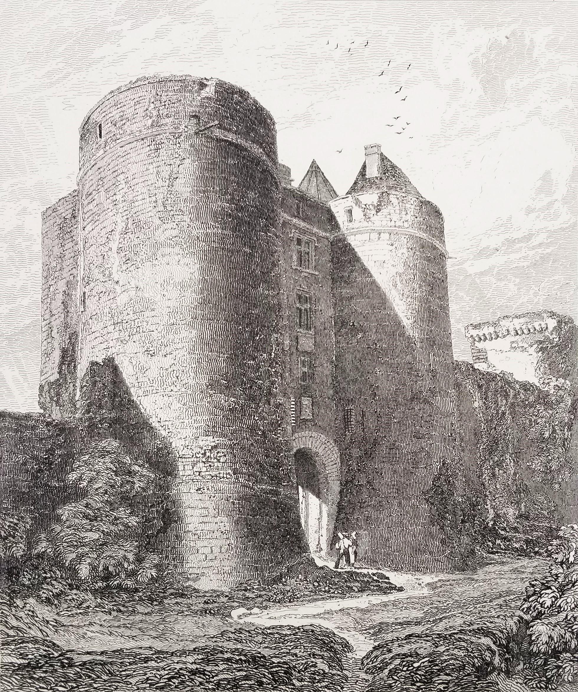 Artista: John Sell Cotman (inglés, 1782-1842)
Título: "Entrada del castillo de Tancarville" (Tomo 2, Ilustración 86)
Portafolio: Antigüedades arquitectónicas de Normandía
Año: 1822
Soporte: Aguafuerte original sobre papel tejido
Edición limitada: