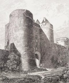 Antique Entrance to the Castle at Tancarville /// John Sell Cotman Architectural Etching