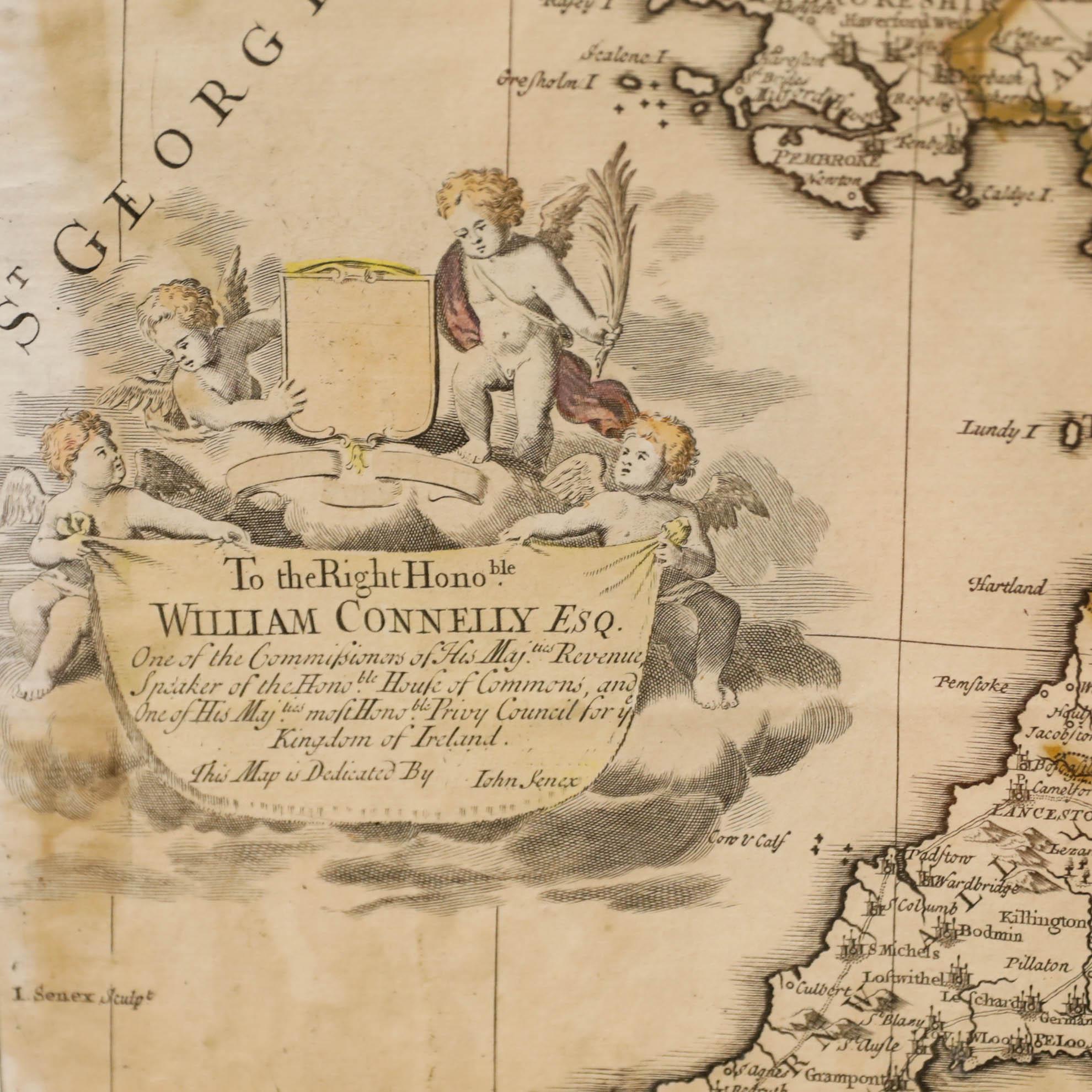 John Senex (1678-1740) - Incisione del XVIII secolo, Una nuova mappa della Gran Bretagna in vendita 4
