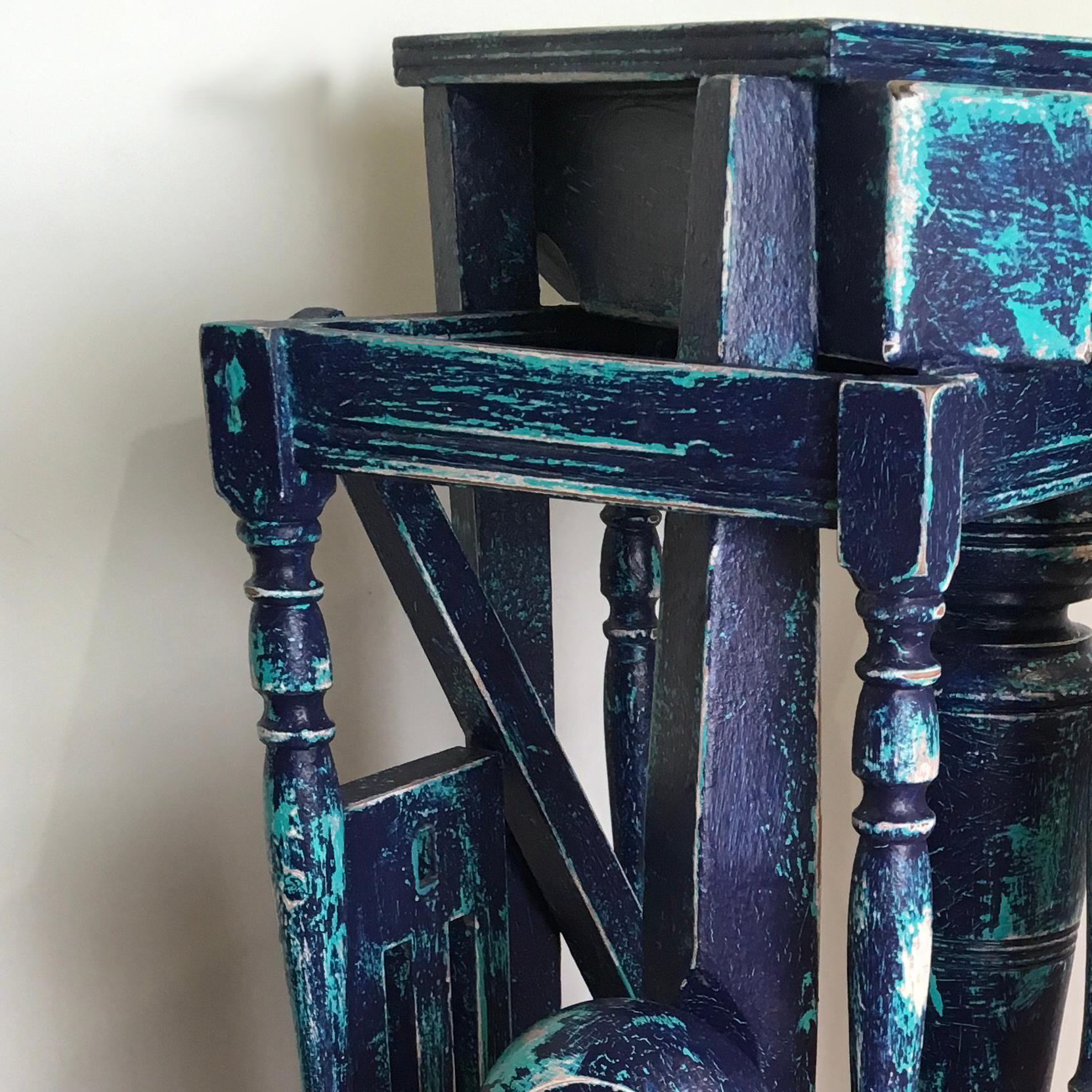 Crash Table 5, Found Object Pedestal Sculpture with Drawer - Contemporary Mixed Media Art by John Seubert