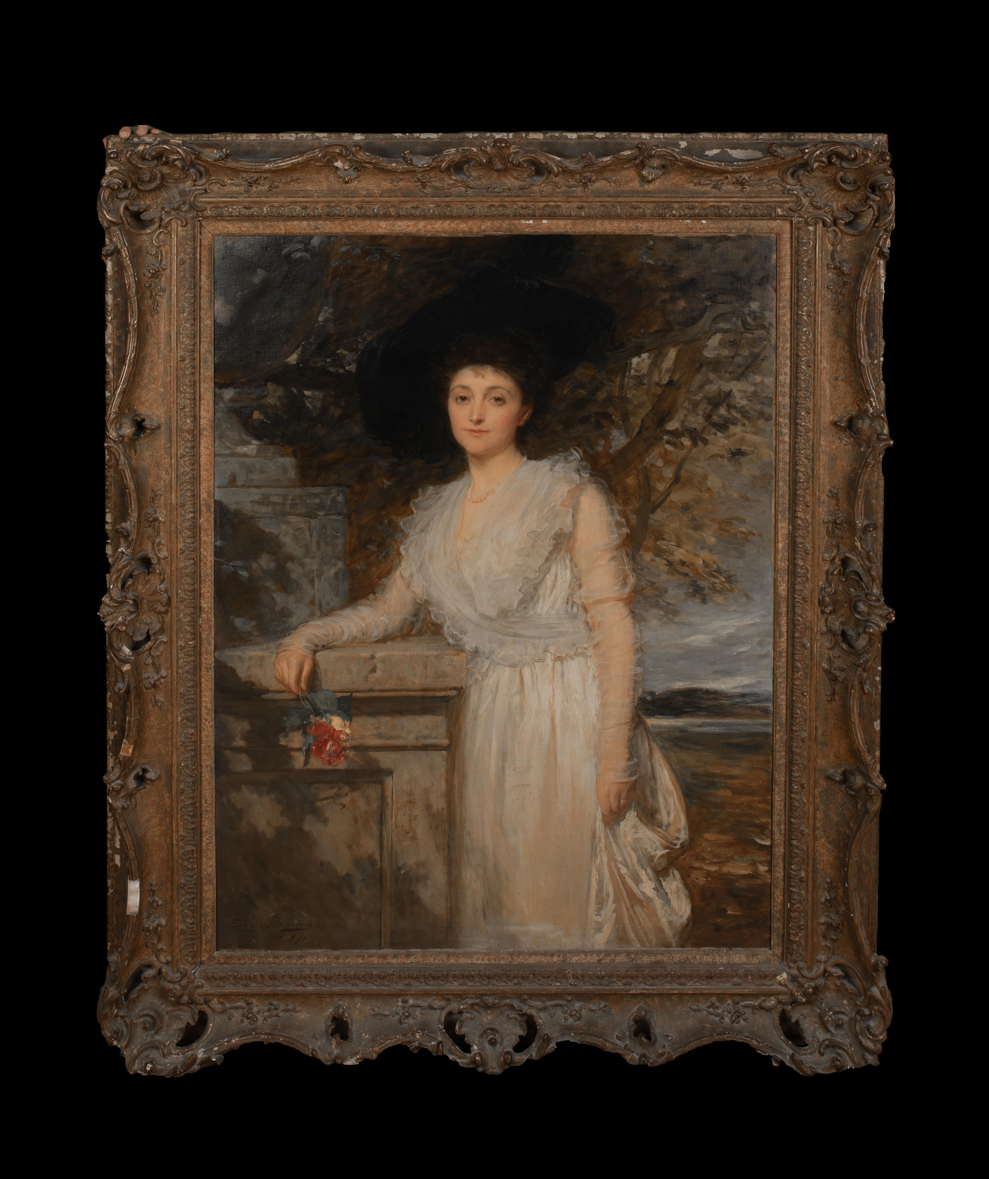 Portrait Of Mrs Louisa Hartley Tooth (nee Beningfield) Of West Hampstead, dated  - Painting by John Seymour Lucas