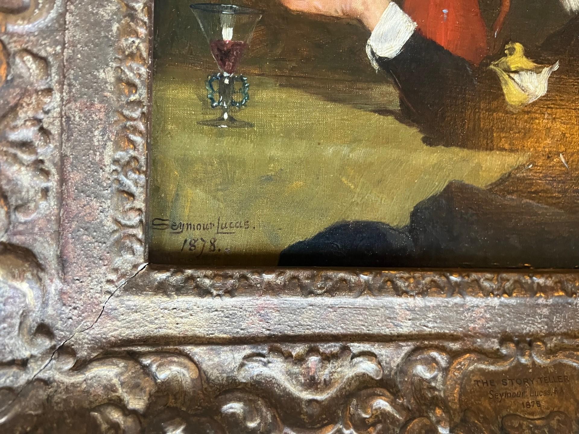 Victorian Male Realistic Portrait in Period Costume Oil Painting of Cavalier For Sale 6