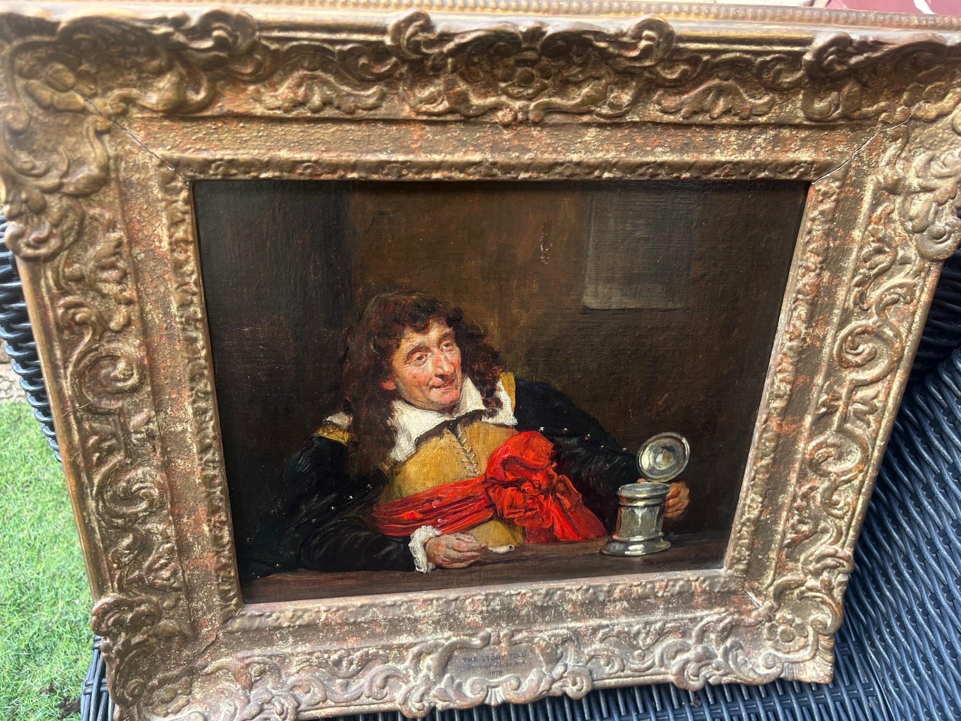 Victorian Male Realistic Portrait Oil Painting of Cavalier in Period Costume For Sale 6