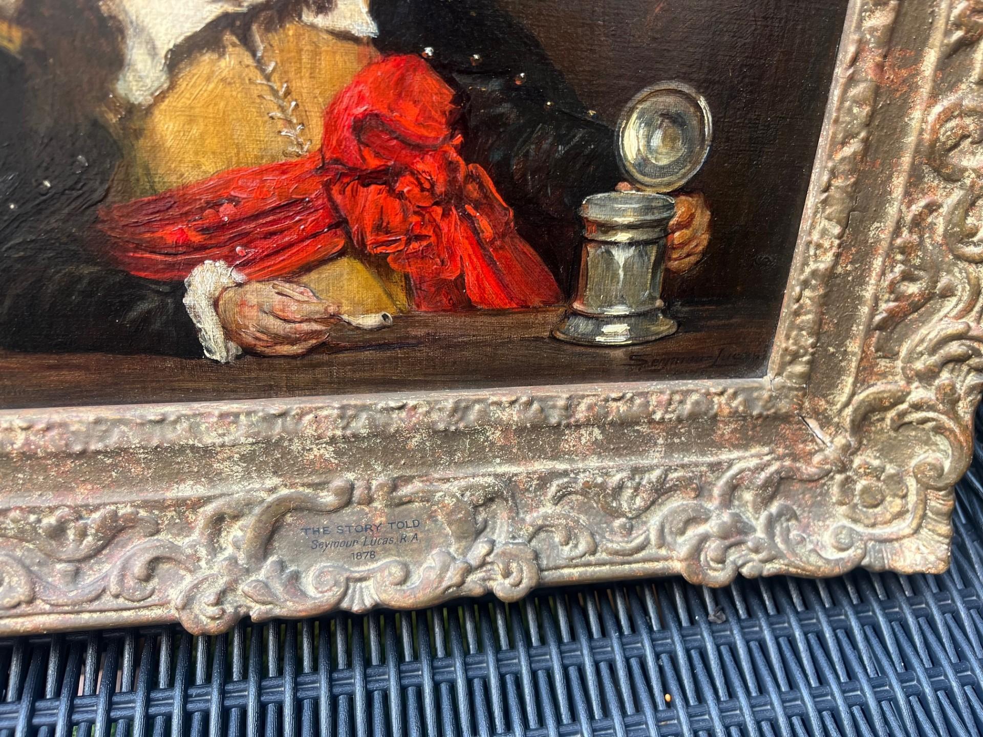 Victorian Male Realistic Portrait Oil Painting of Cavalier in Period Costume For Sale 7