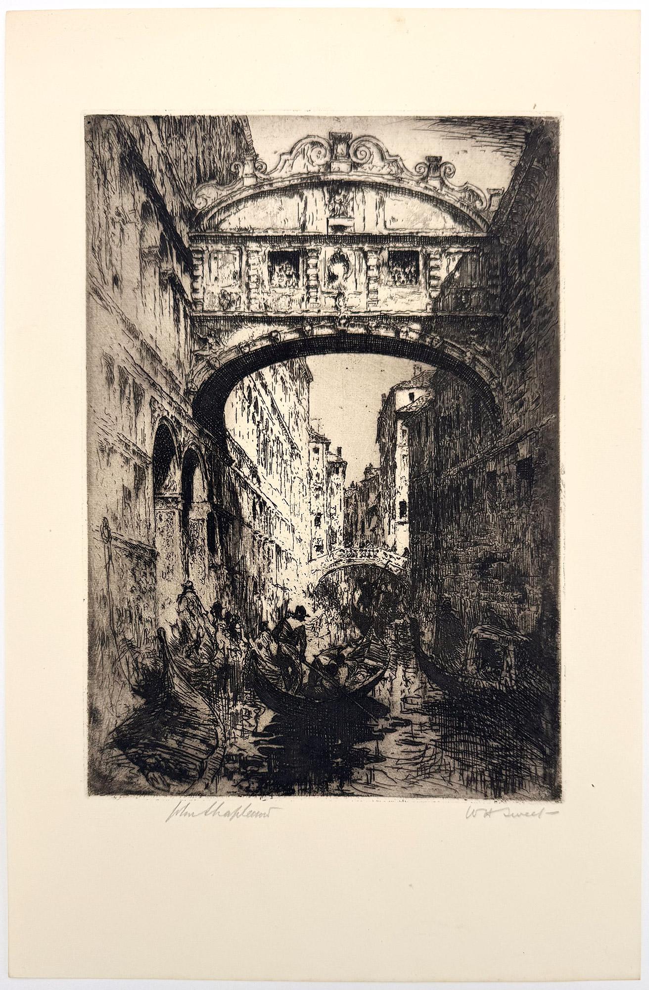 The Bridge of Sighs, Venice, by Walter Henry Sweet & John Shapland For Sale 1