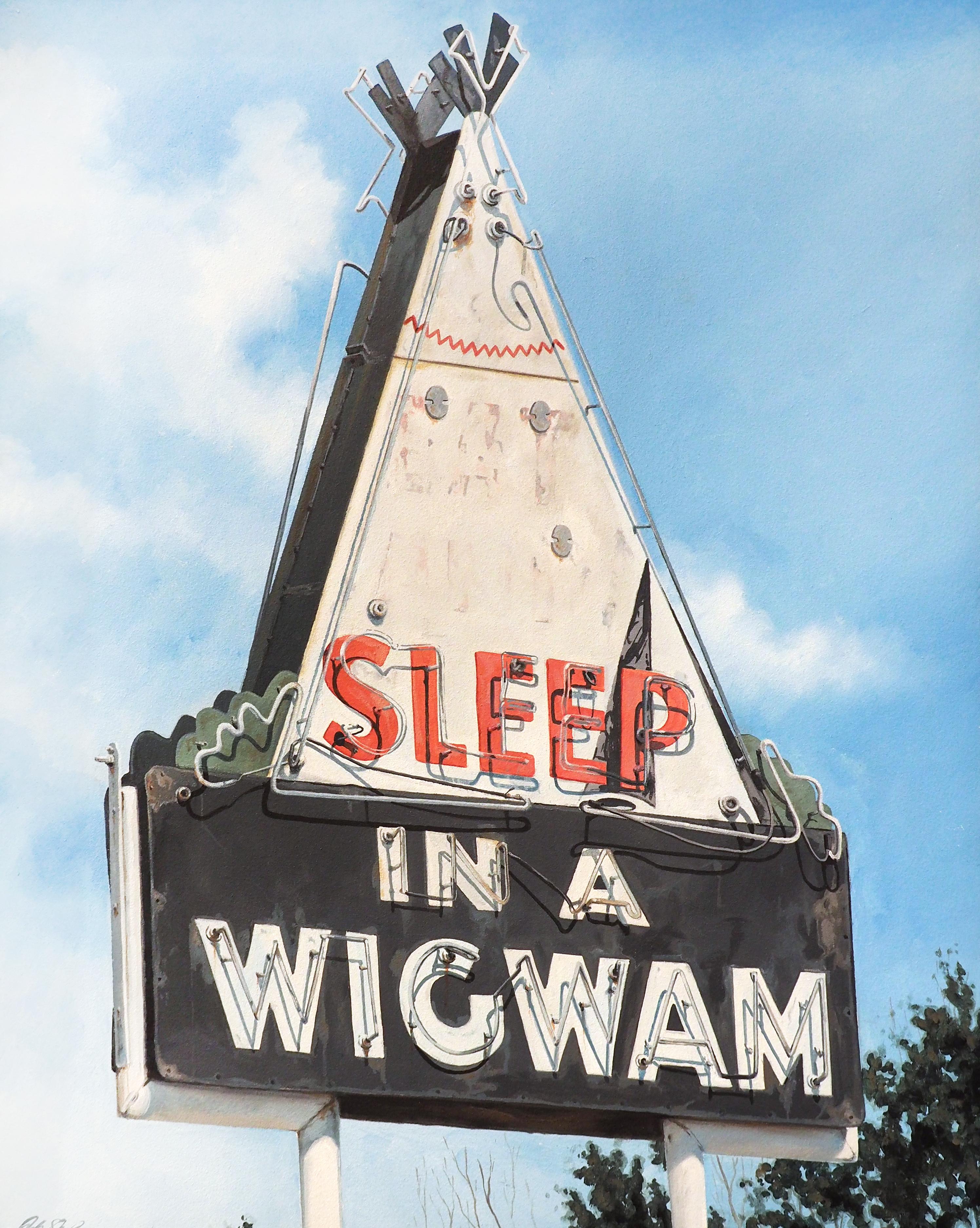 Sleep in a Wigwam - Contemporary Painting by John Sharp