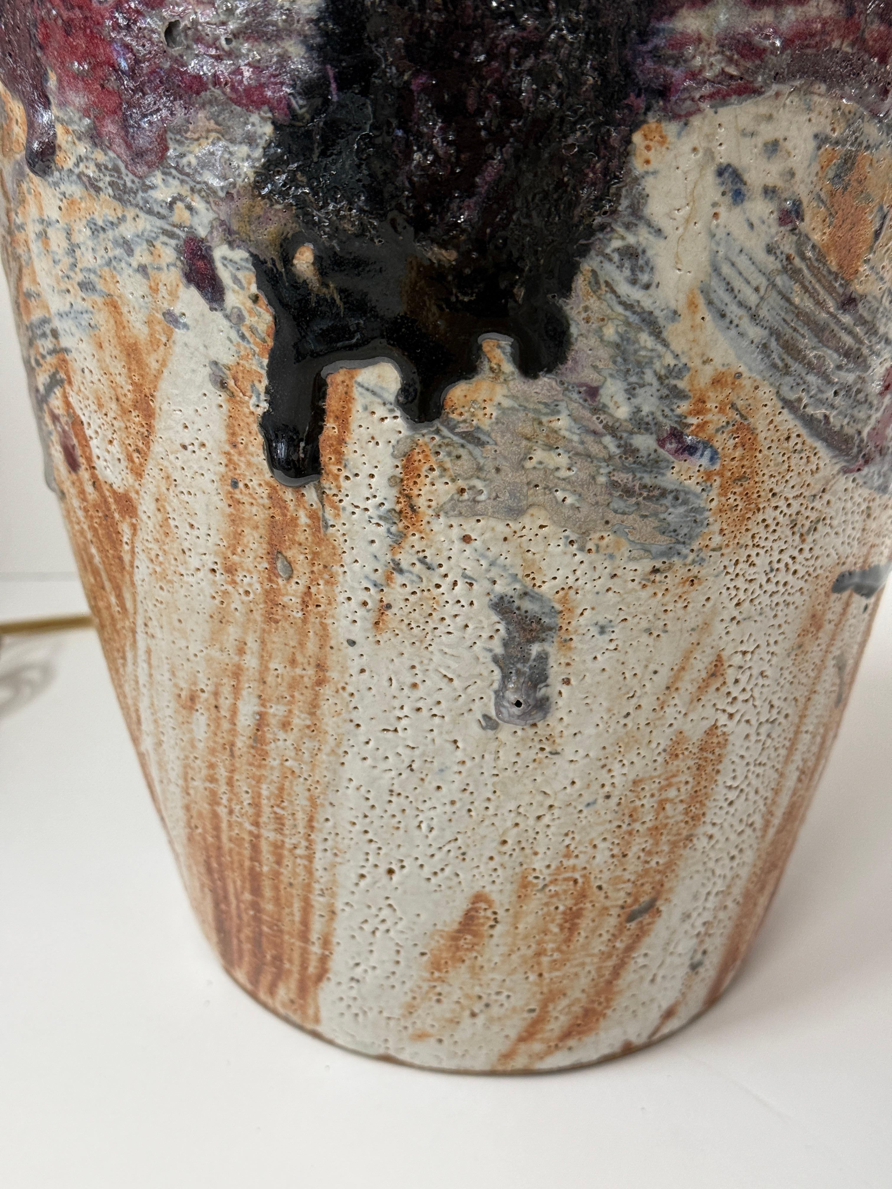 Hand-Crafted John Shedd Pottery Lamp For Sale