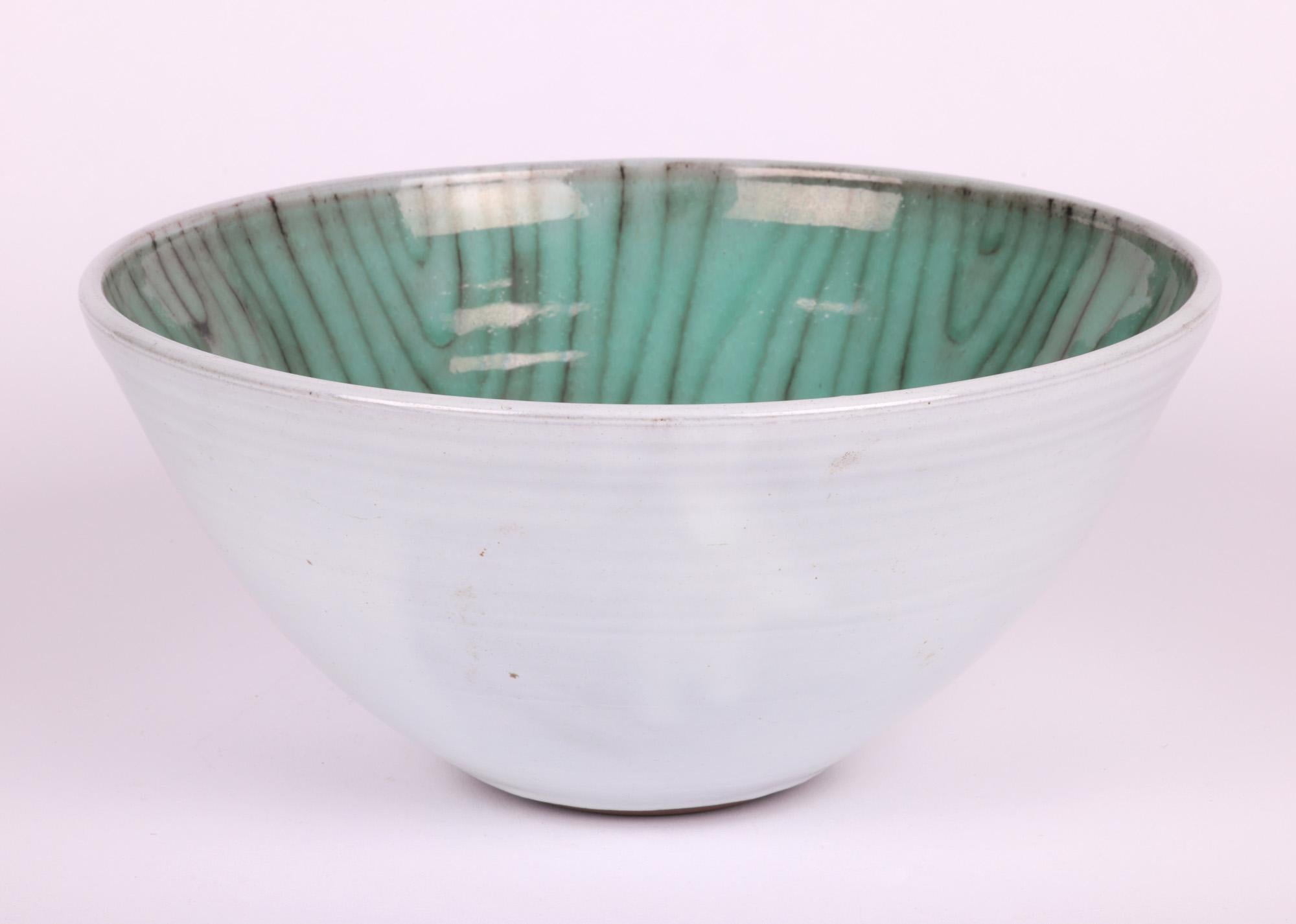 English John Shelly Bath Pottery Trailed Pattern Studio Pottery Bowl  For Sale