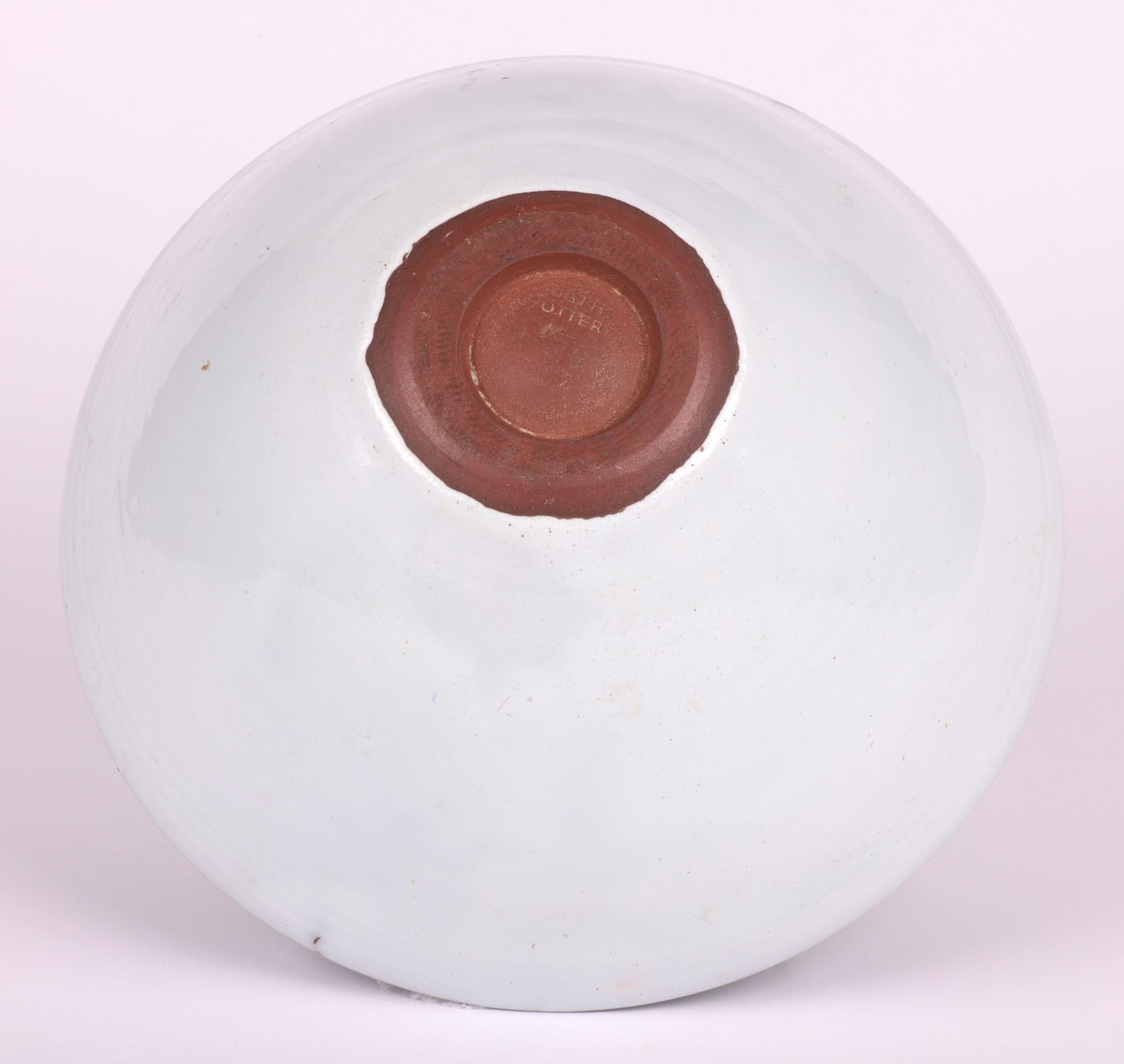 John Shelly Bath Pottery Trailed Pattern Studio Pottery Bowl  For Sale 1