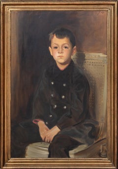 Portrait d'un garçon "Lancelot Allen", daté de 1894 signé "Singer Sargent".