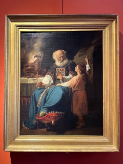 Dipinto figurativo religioso biblico inglese del XIX secolo