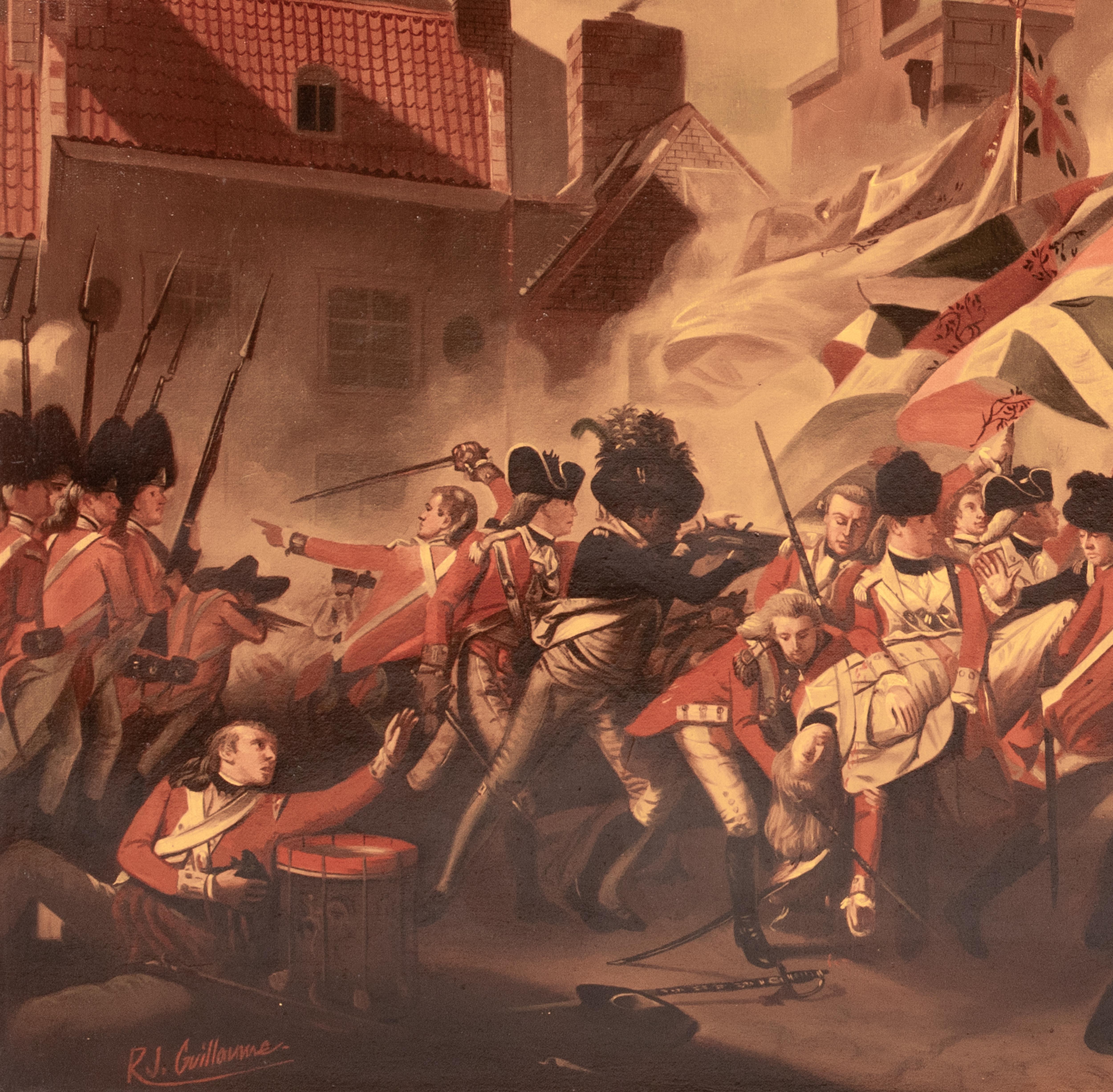 The Death Of Major Peirson, The Battle Of Jersey (1781), 19th Century   For Sale 7