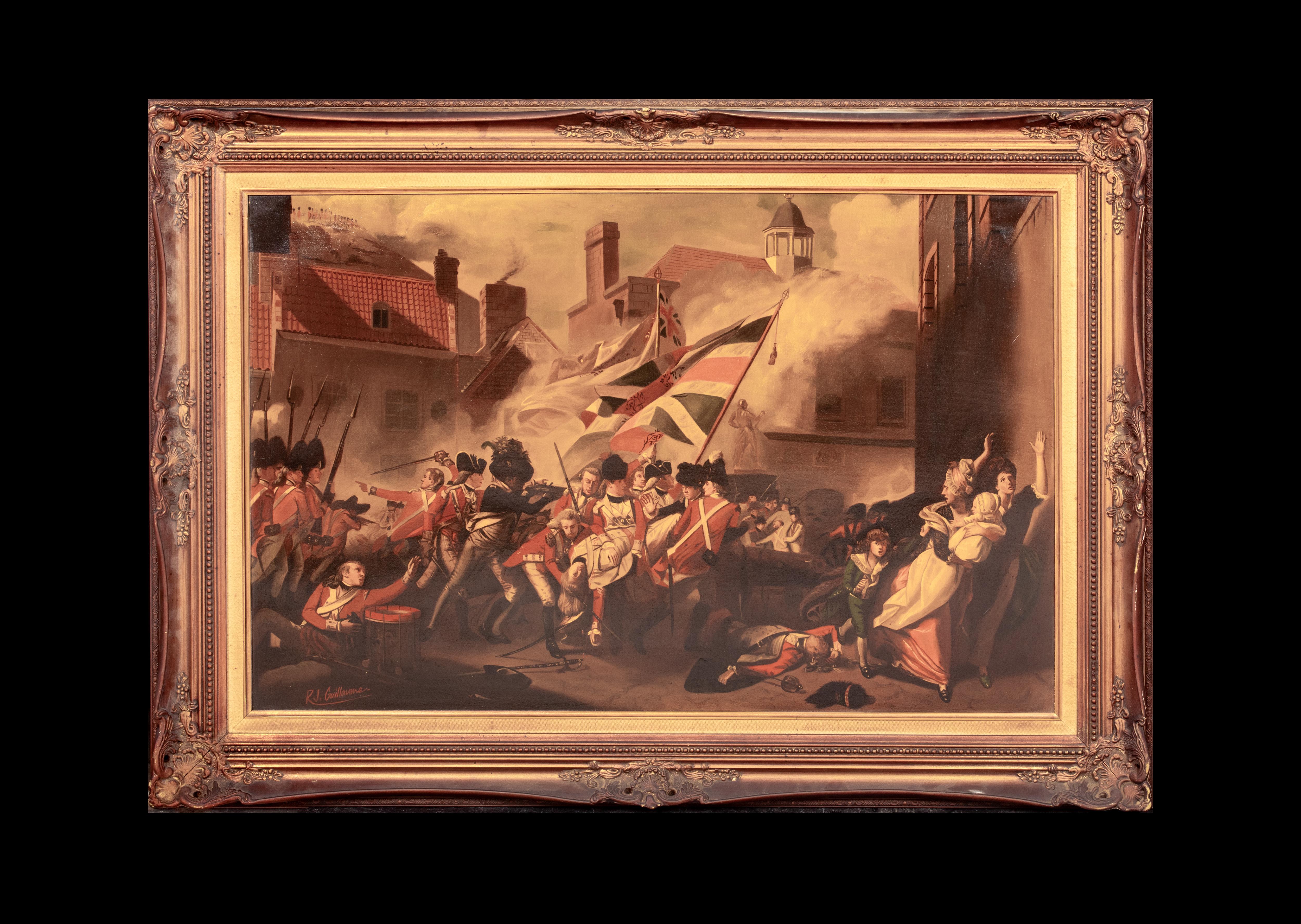 The Death Of Major Peirson, The Battle Of Jersey (1781), 19th Century   - Painting by John Singleton Copley