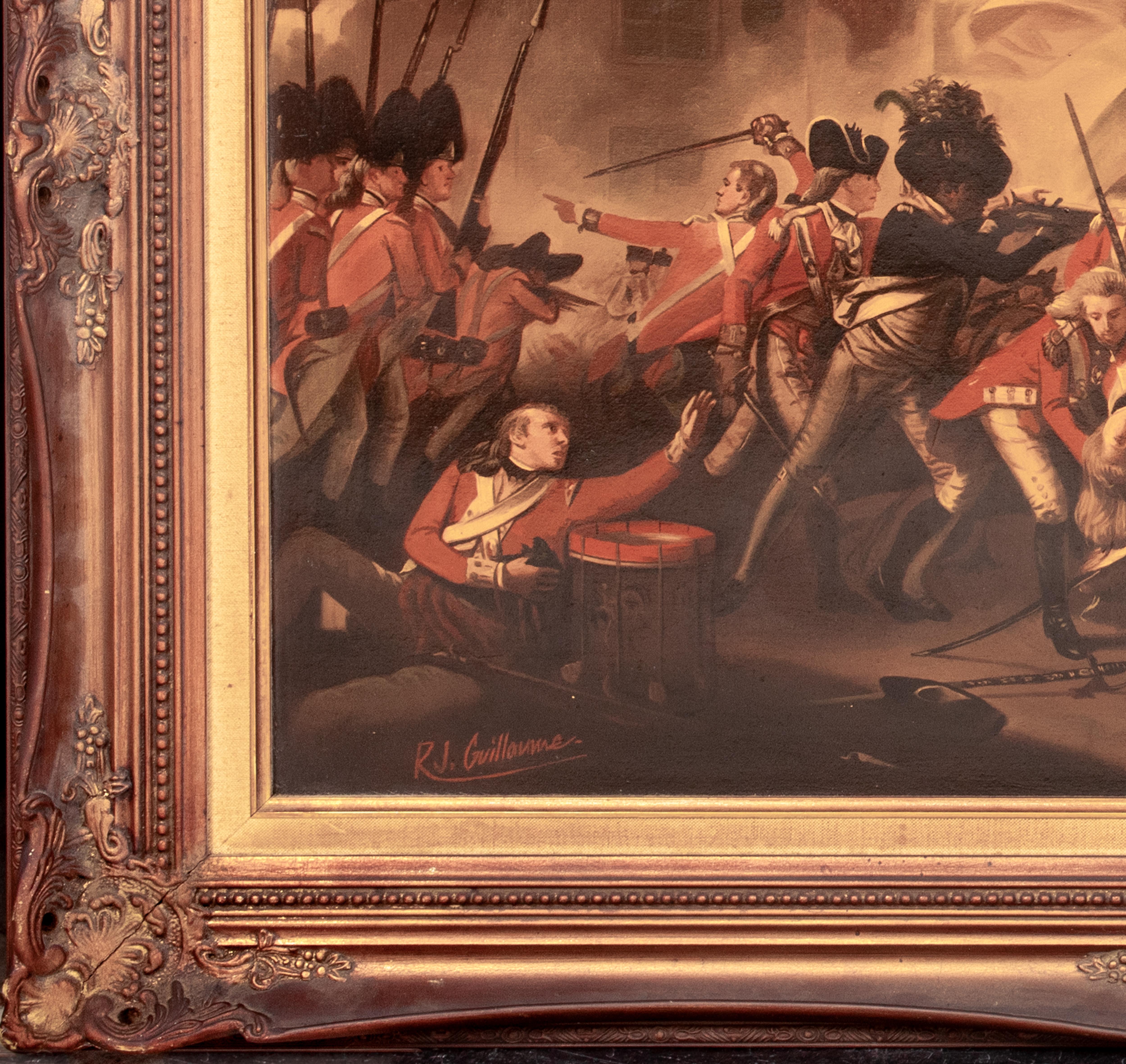 The Death Of Major Peirson, The Battle Of Jersey (1781), 19th Century   For Sale 1