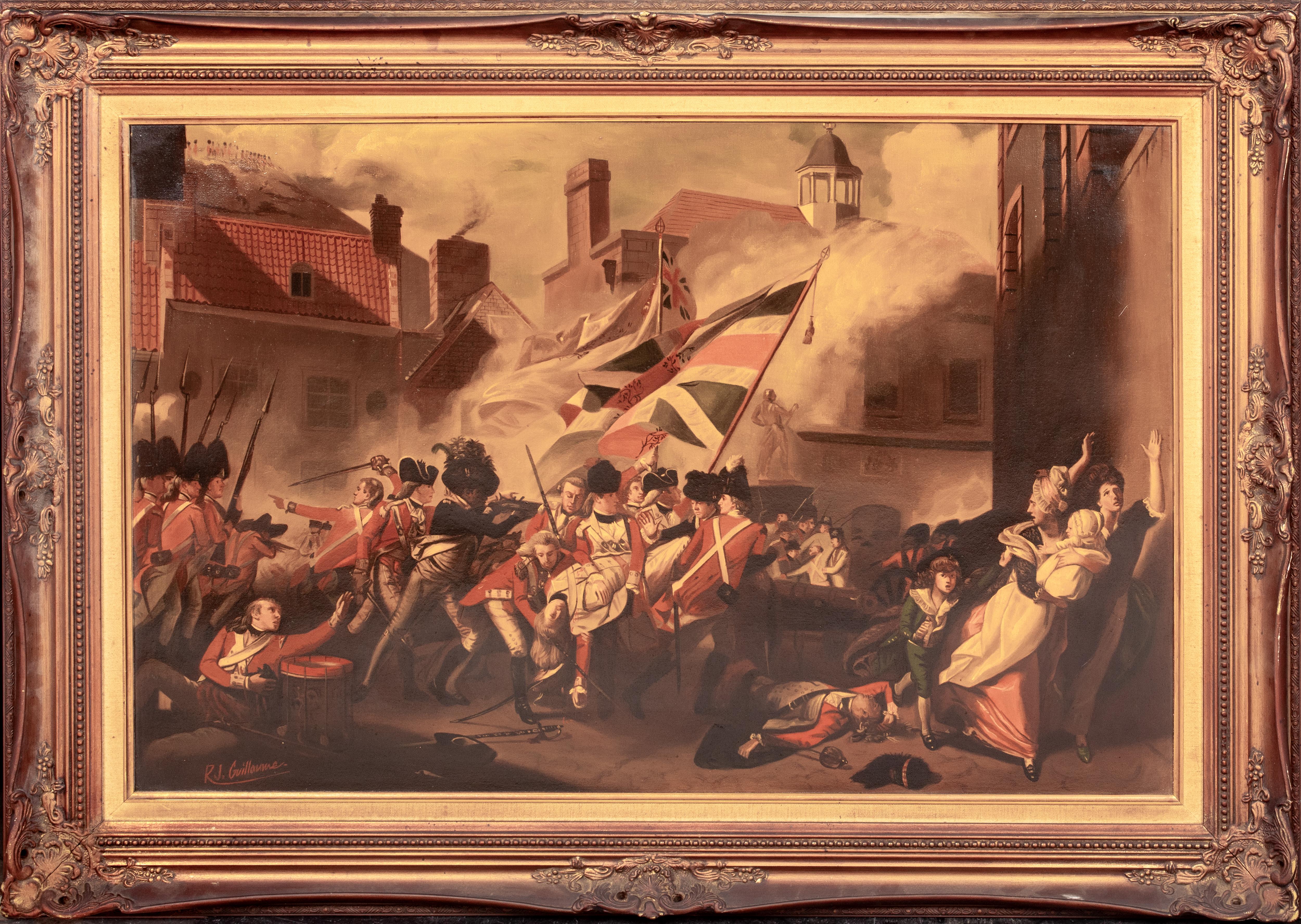 John Singleton Copley Portrait Painting - The Death Of Major Peirson, The Battle Of Jersey (1781), 19th Century  