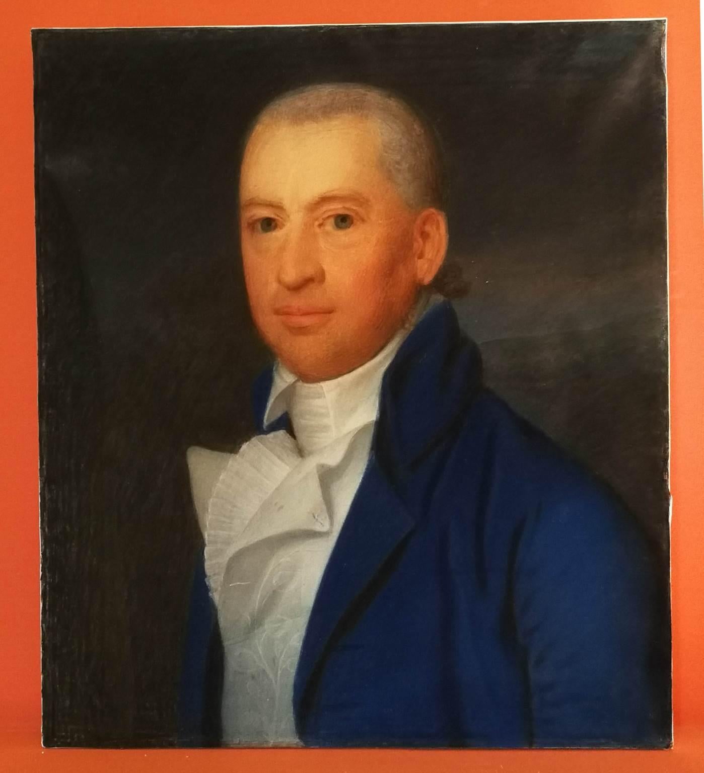 J. S. Copley zugeschrieben zwei edle Porträts aus Pastellpergament aus dem 18. Jahrhundert (Sonstige Kunststile), Painting, von John Singleton Copley (attr.)