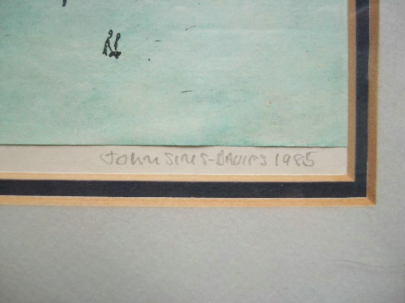 JOHN SIRIS-DAVIES - 'U of T' - Handkolorierter Druck - Gerahmt - Kanada - CIRCA 1985 (Handgefertigt) im Angebot