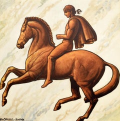 Original Vintage Sport Poster Equestrian Games Stockholm Summer Olympic Games