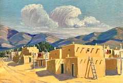 Taos School Western Painting titled "Taos, New Mexico"