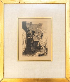 "Love on the Roof" American Realist Etching