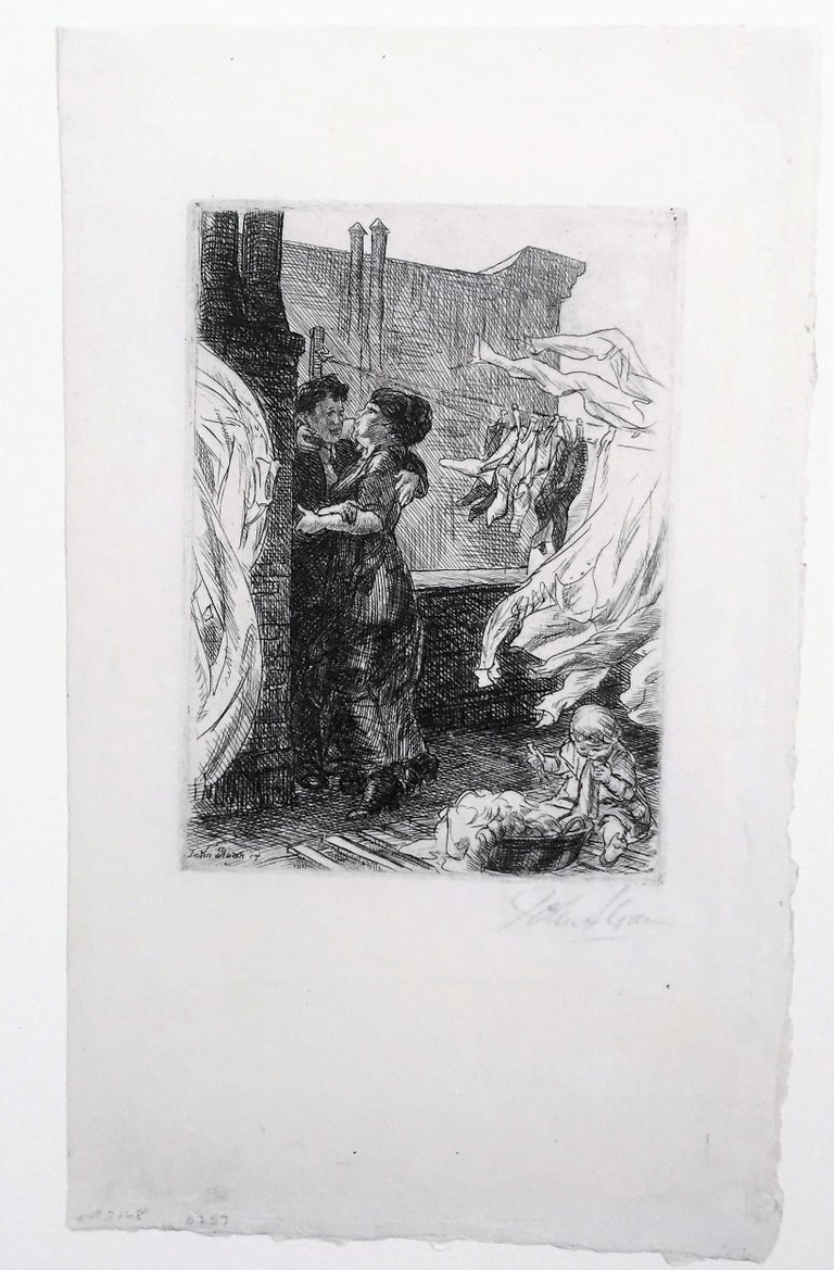  Love on the Roof. - Print by John Sloan