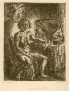Nudo al tavolo da toeletta