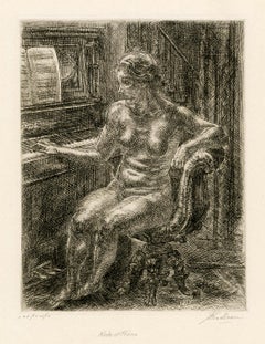 Vintage Nude at Piano