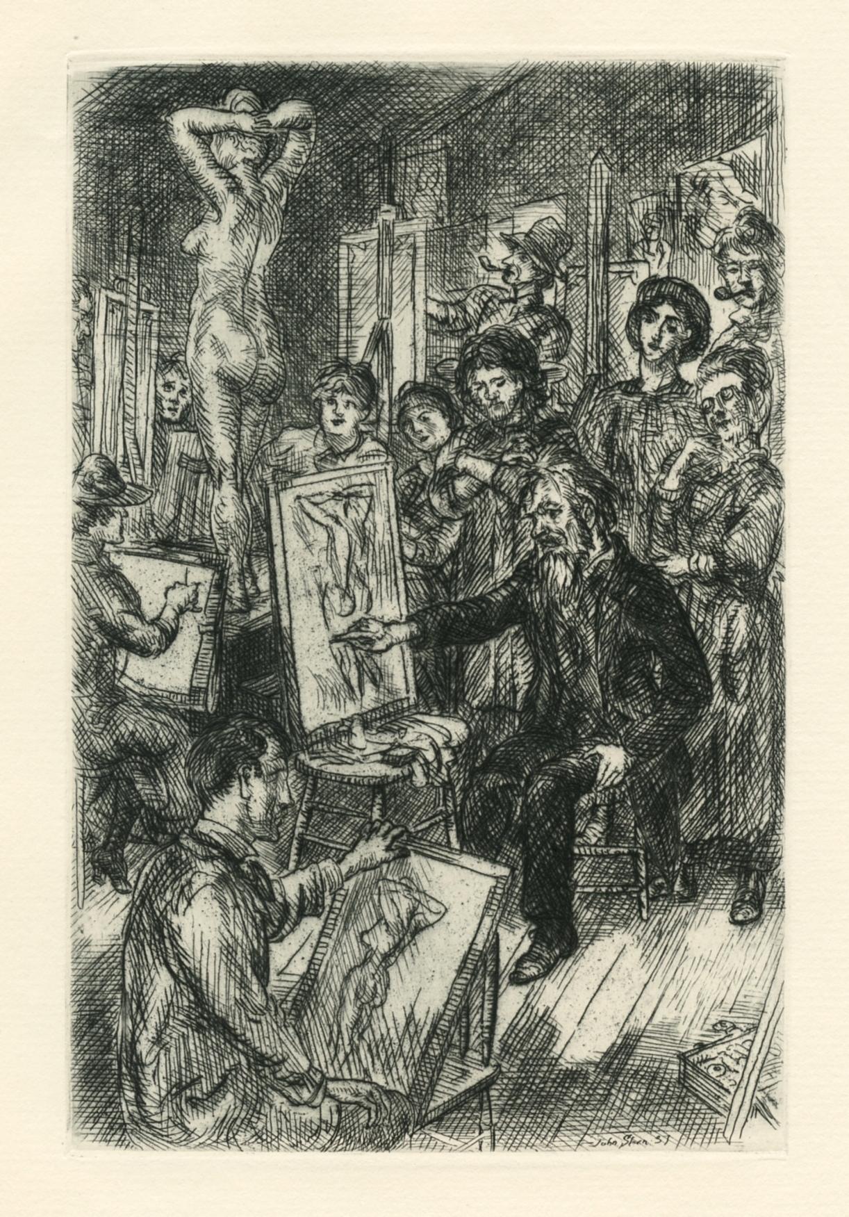 original etching - Print by John Sloan