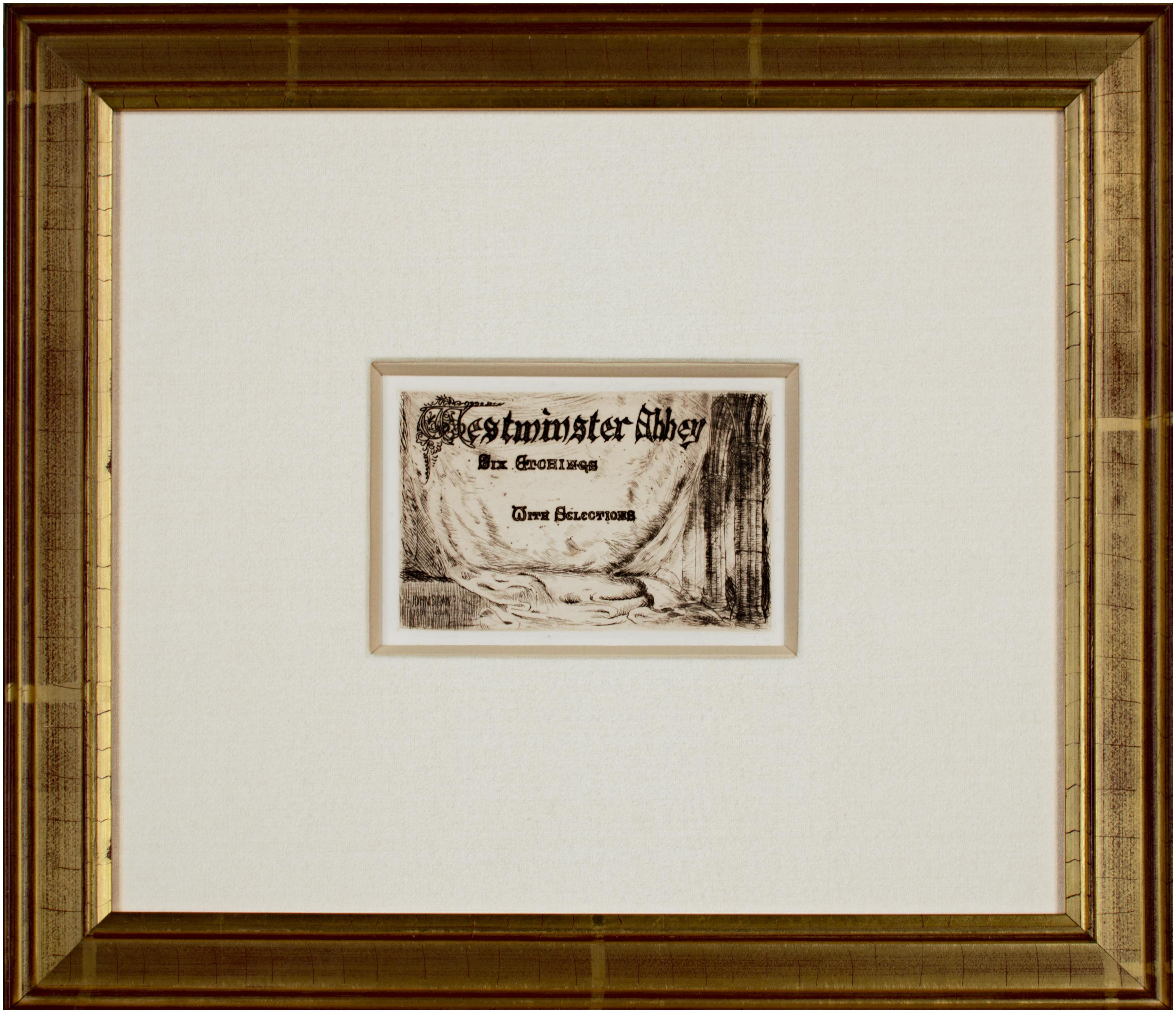 "Westminster Abbey, " complete portfolio of 13 etchings by John Sloan