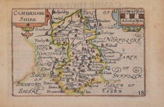 Cambridge map 17th century engraving after John Speed