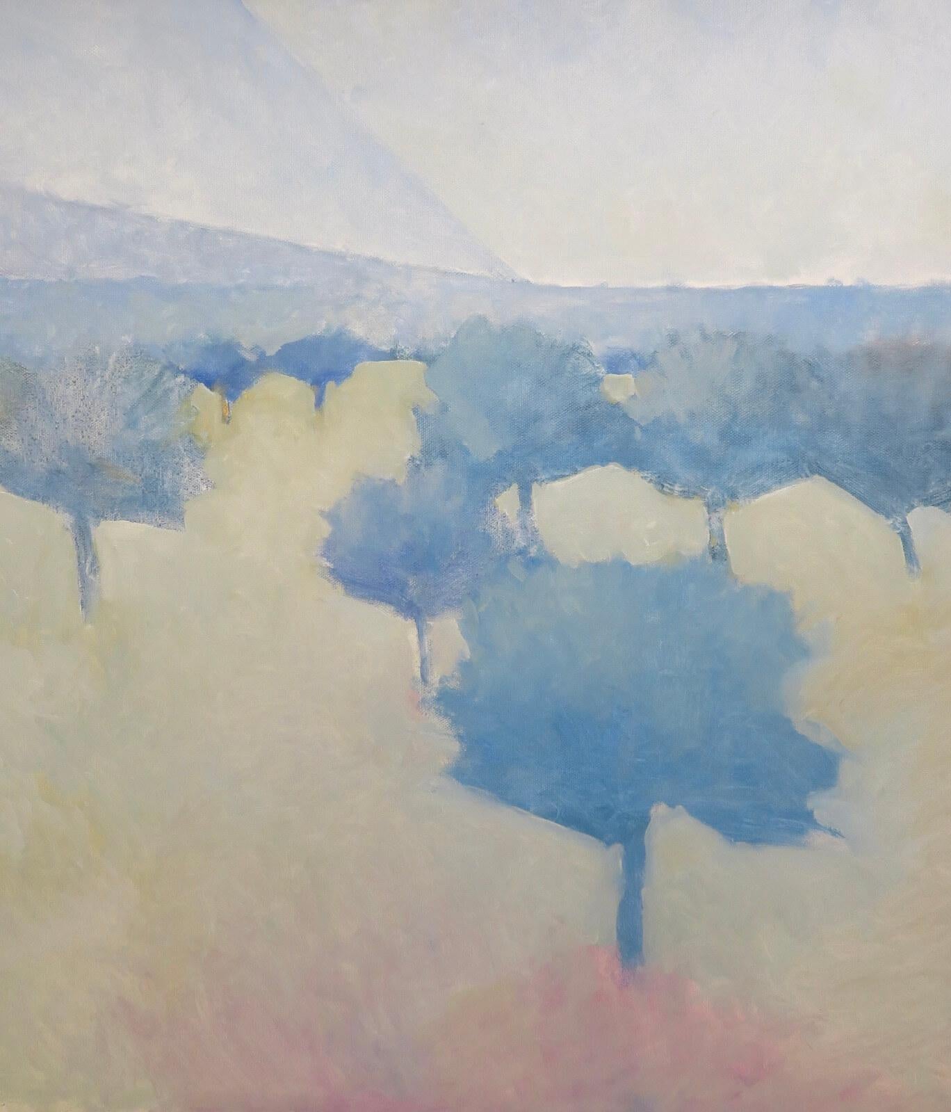 (1942-2022) Grande dipinto ad olio originale POST IMPRESSIONISTA PAESAGGIO FRANCESE - Painting di John Speirs